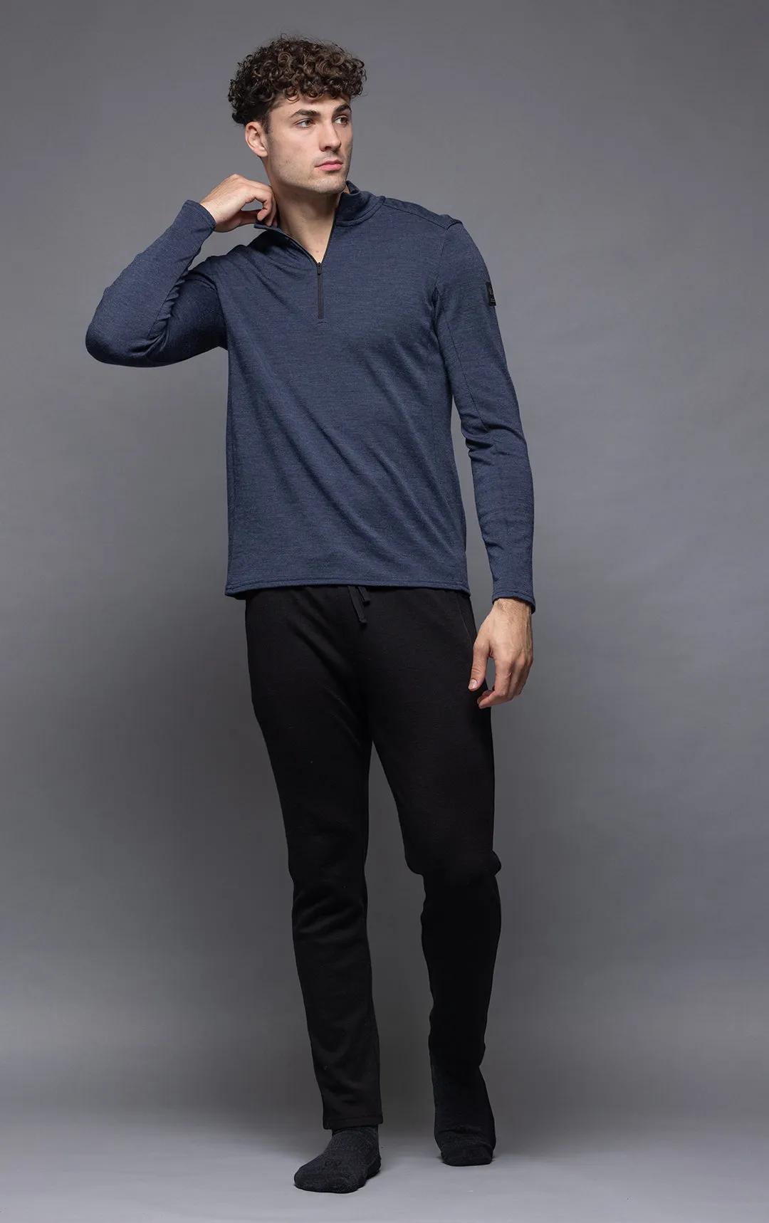 320GSM MERINO 1/4 ZIP