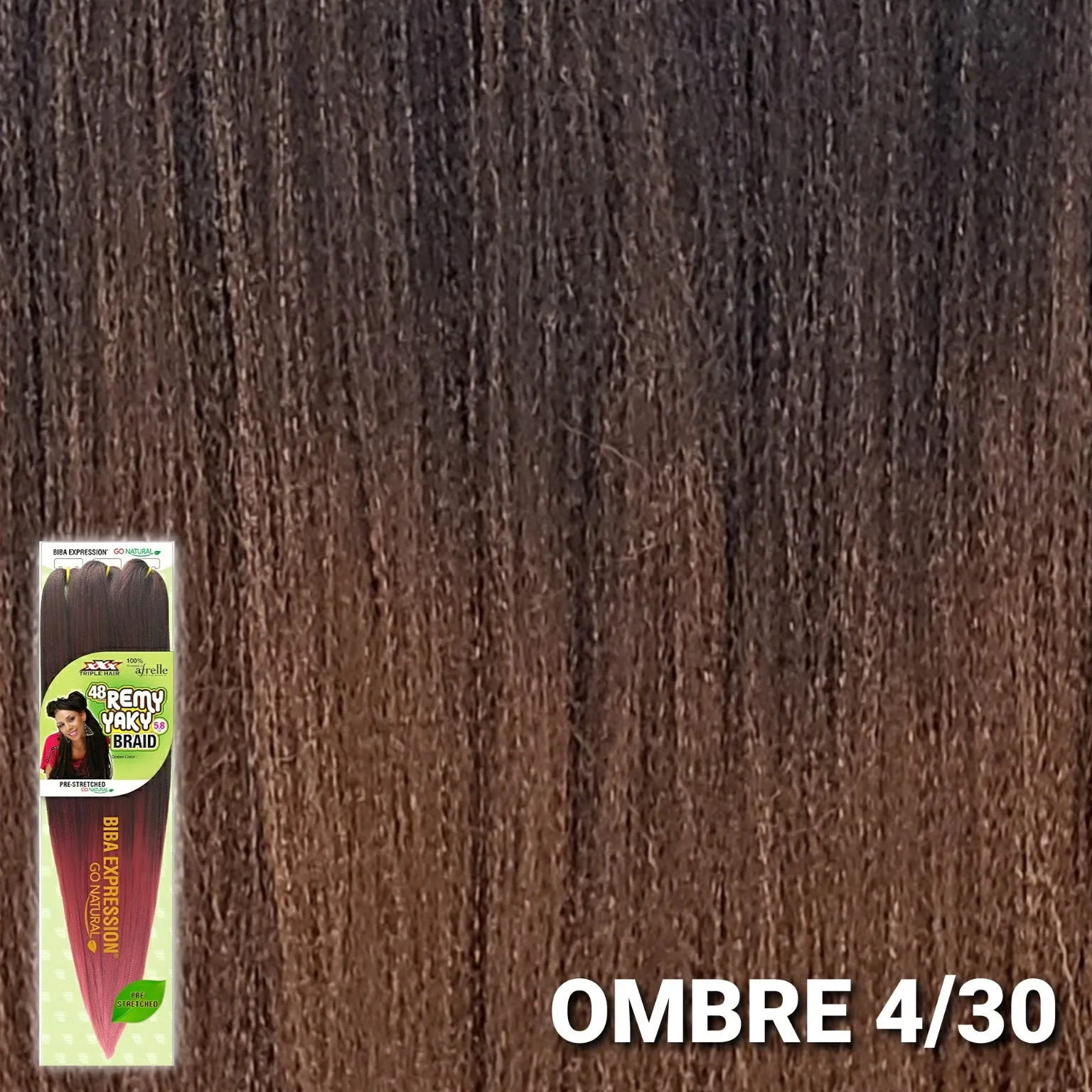 (48") Biba Expression 3x Pre-Stretched Remy Yaki Braid