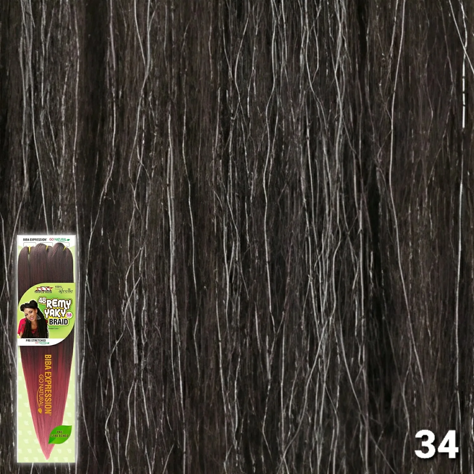 (48") Biba Expression 3x Pre-Stretched Remy Yaki Braid