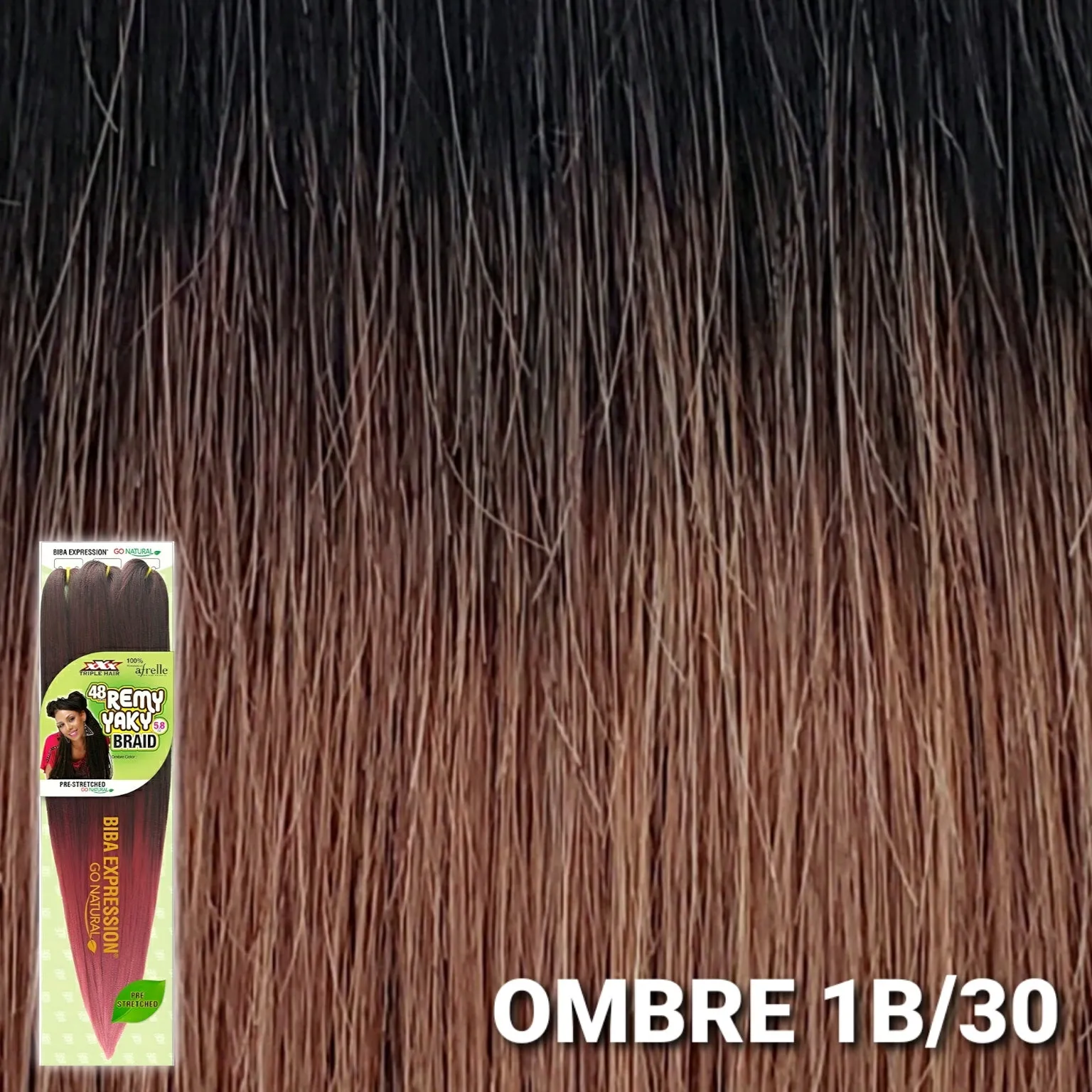 (48") Biba Expression 3x Pre-Stretched Remy Yaki Braid