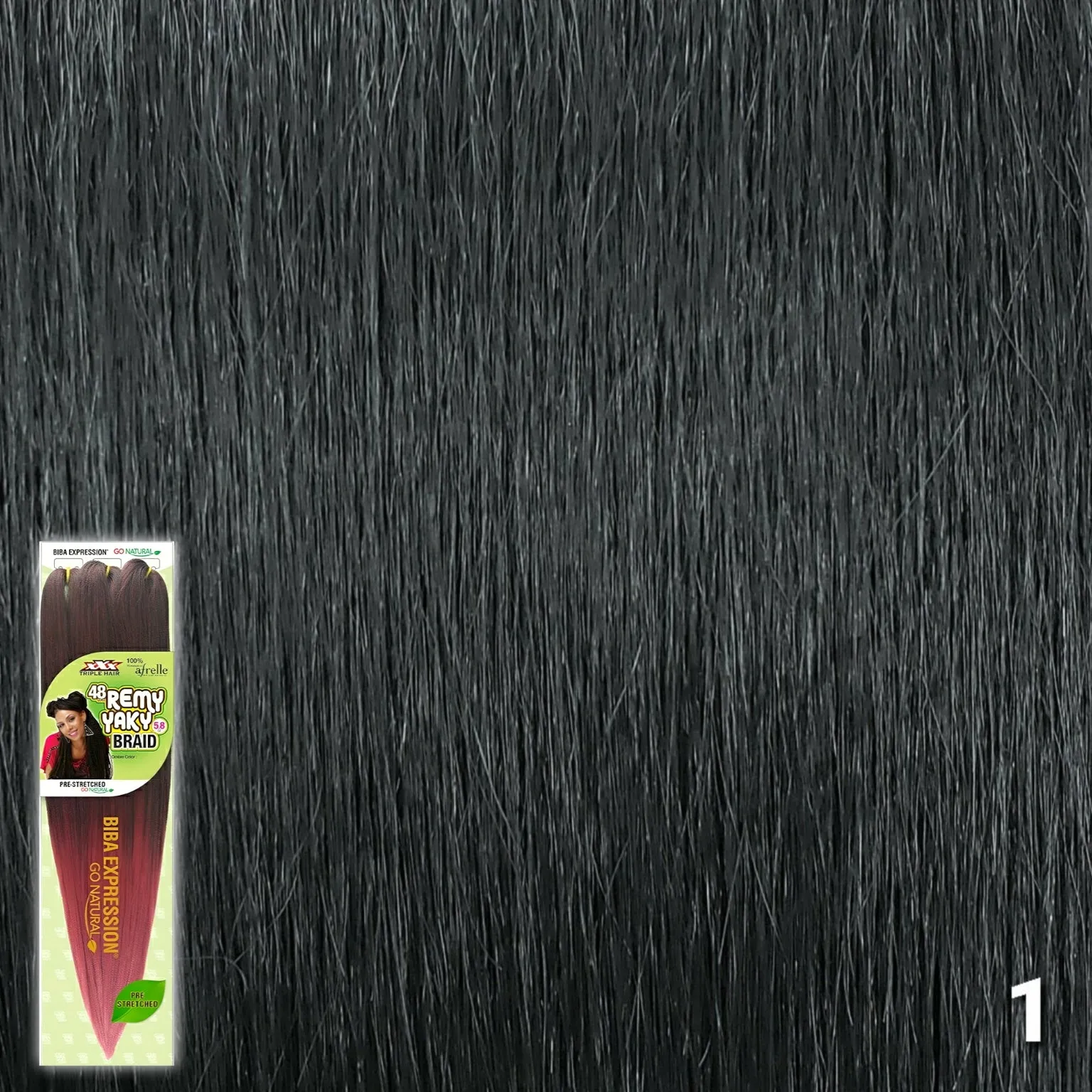 (48") Biba Expression 3x Pre-Stretched Remy Yaki Braid