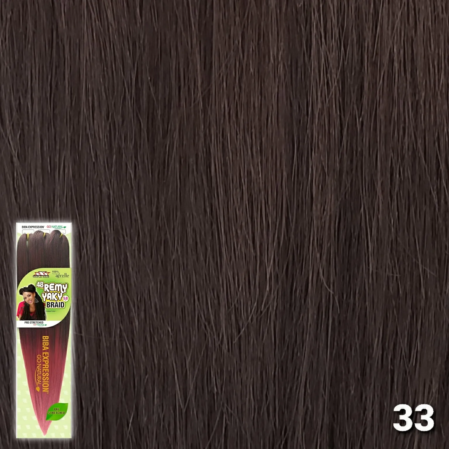 (48") Biba Expression 3x Pre-Stretched Remy Yaki Braid