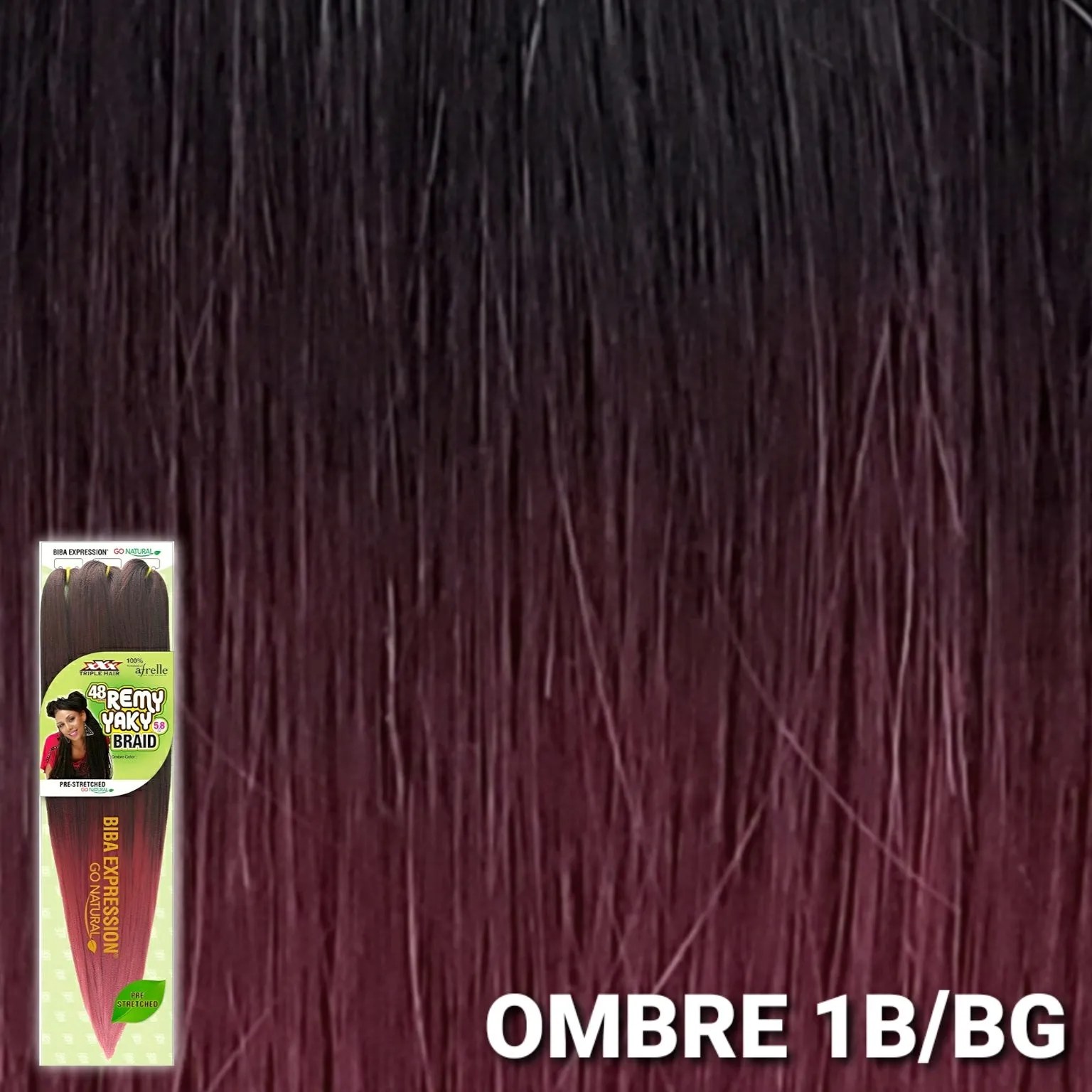 (48") Biba Expression 3x Pre-Stretched Remy Yaki Braid
