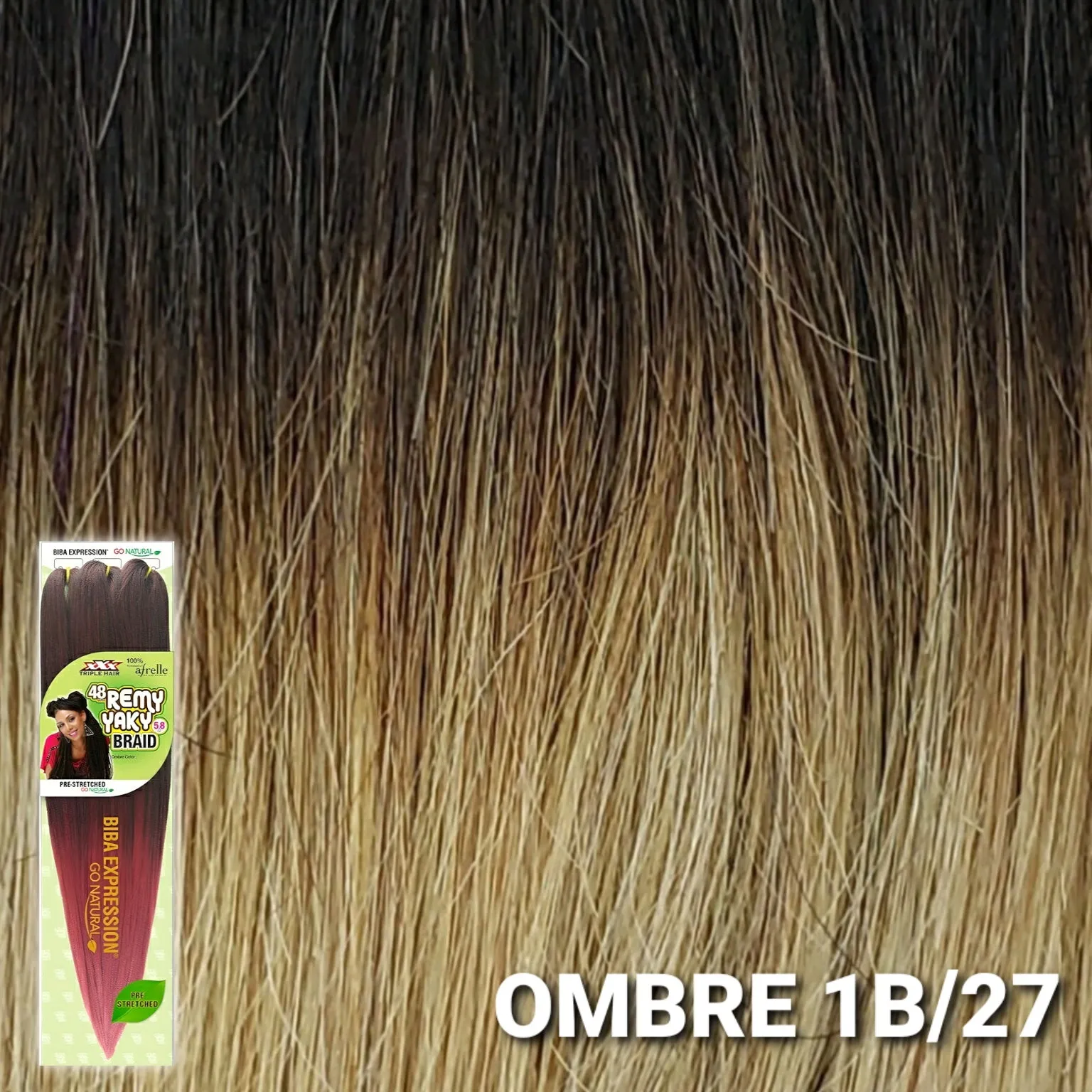(48") Biba Expression 3x Pre-Stretched Remy Yaki Braid