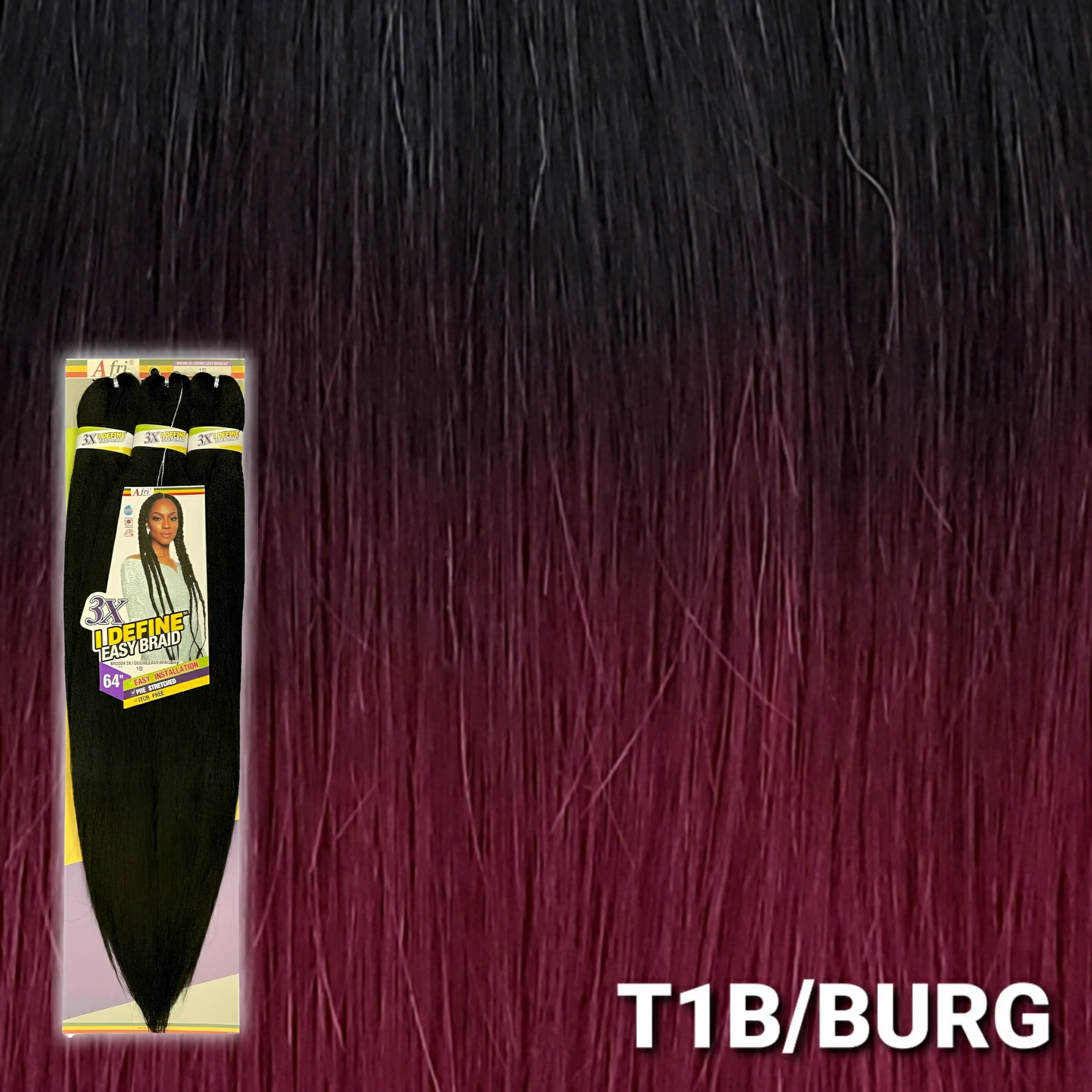(64") Afri-Naptural 3x I Define Pre-Stretched Easy Braid