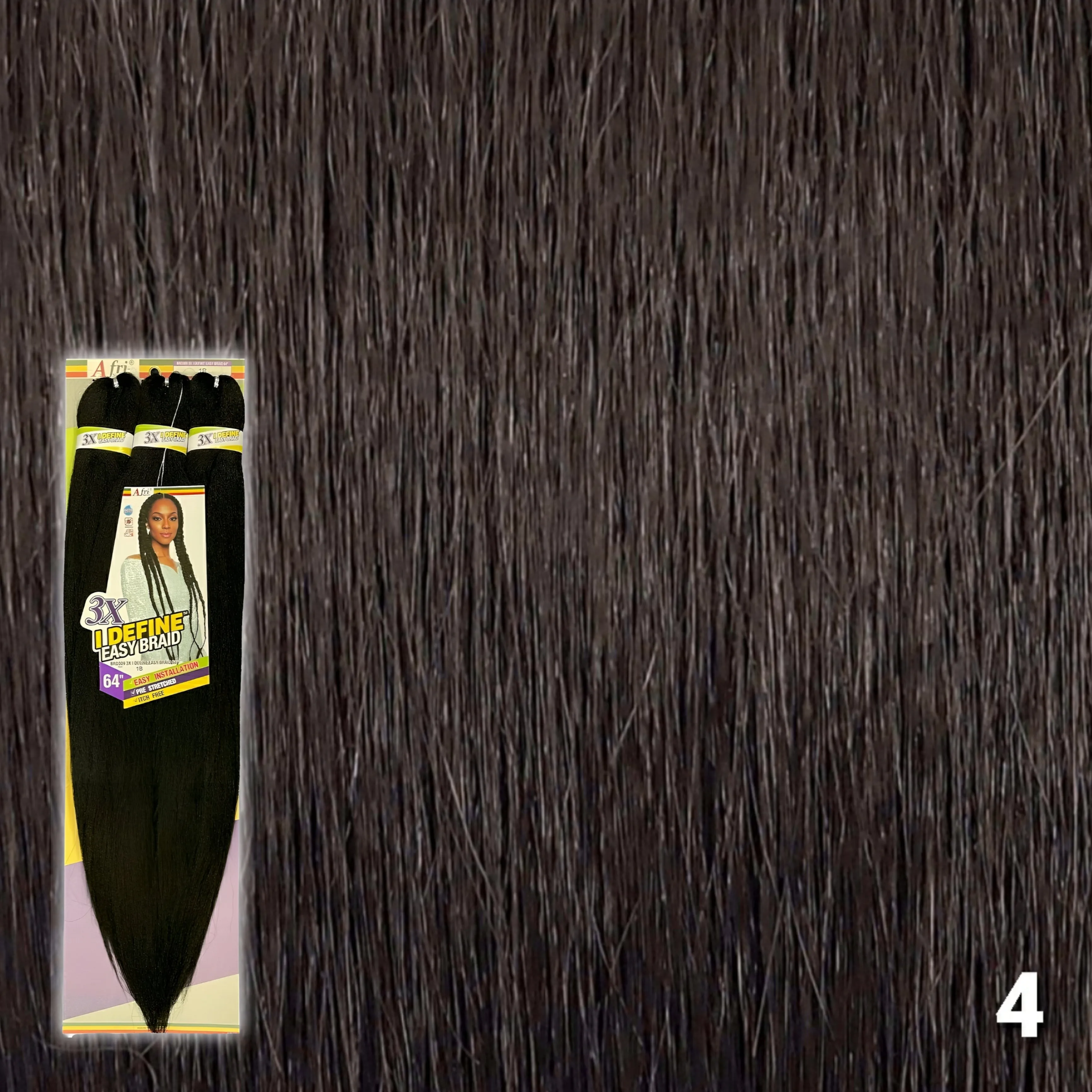 (64") Afri-Naptural 3x I Define Pre-Stretched Easy Braid