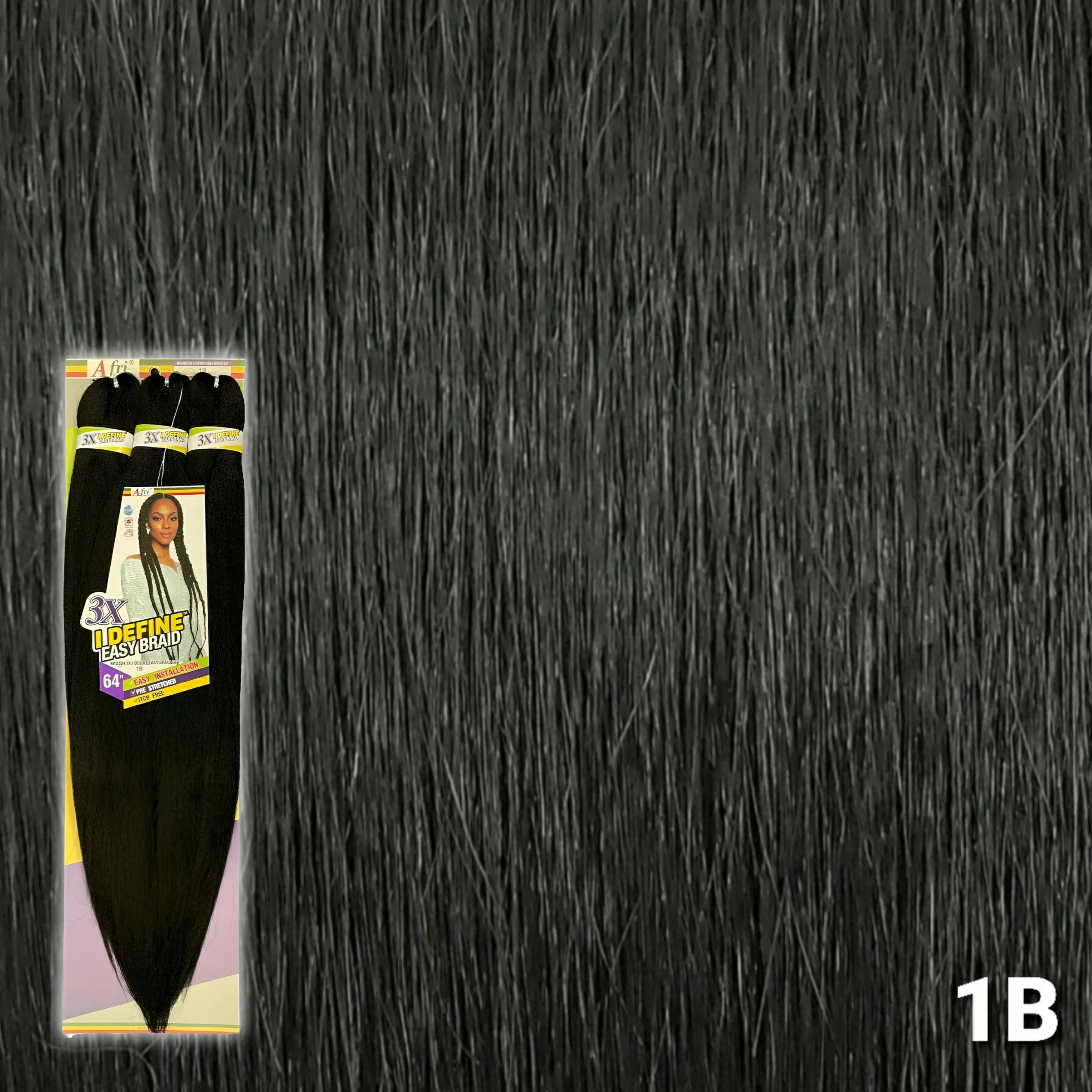(64") Afri-Naptural 3x I Define Pre-Stretched Easy Braid