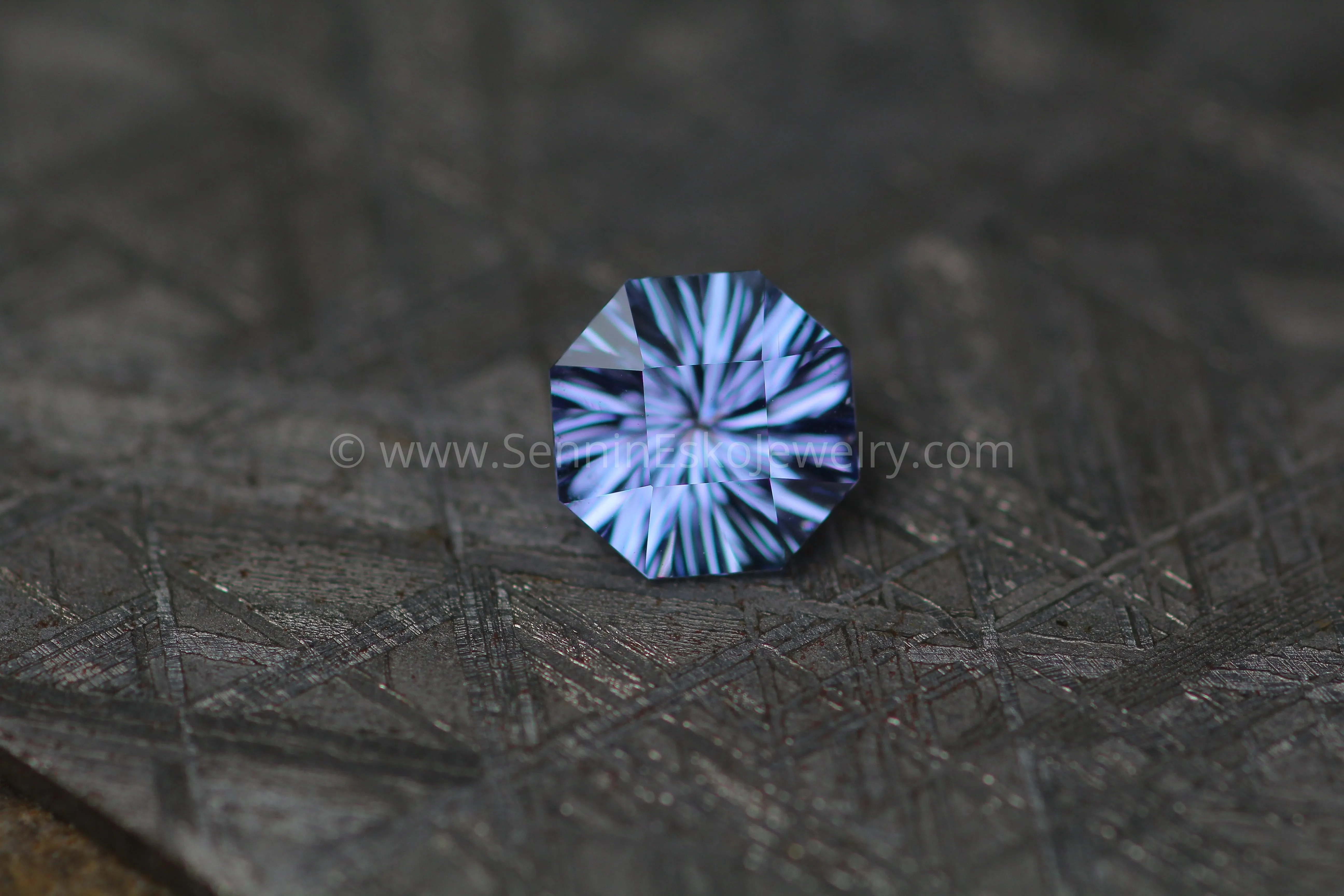 7.2mm Bluish Violet Tanzanite Octagon - 1.38 carats, 7.2x7.7mm - Fantasy Cut
