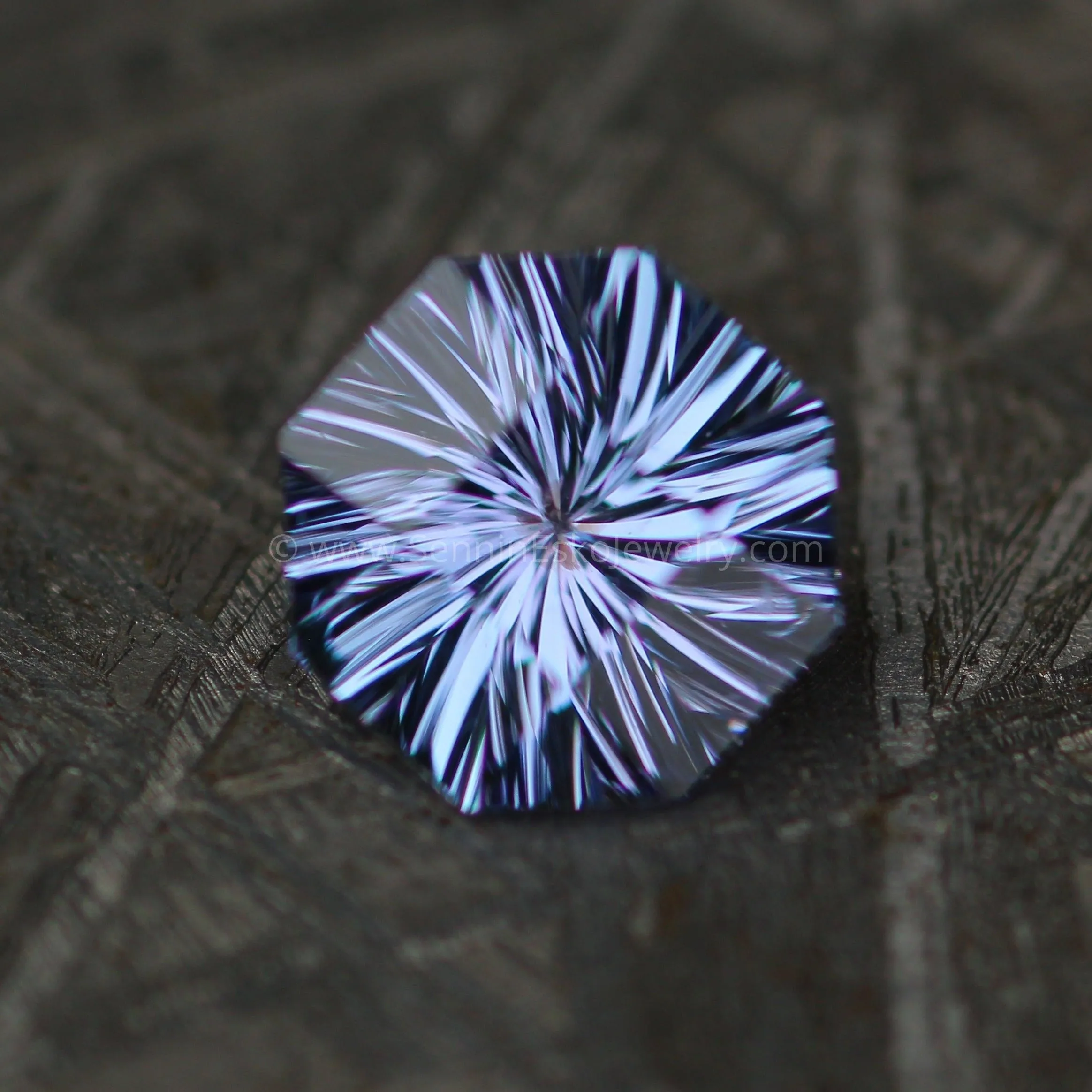 7.2mm Bluish Violet Tanzanite Octagon - 1.38 carats, 7.2x7.7mm - Fantasy Cut