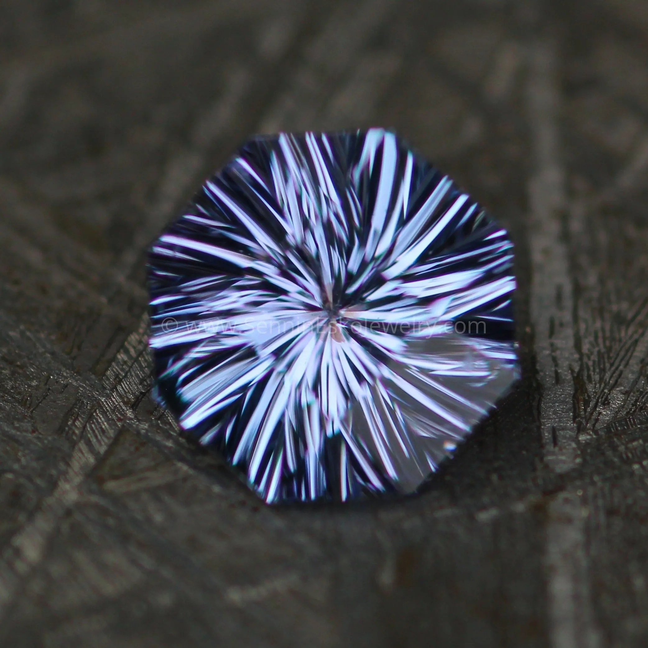 7.2mm Bluish Violet Tanzanite Octagon - 1.38 carats, 7.2x7.7mm - Fantasy Cut