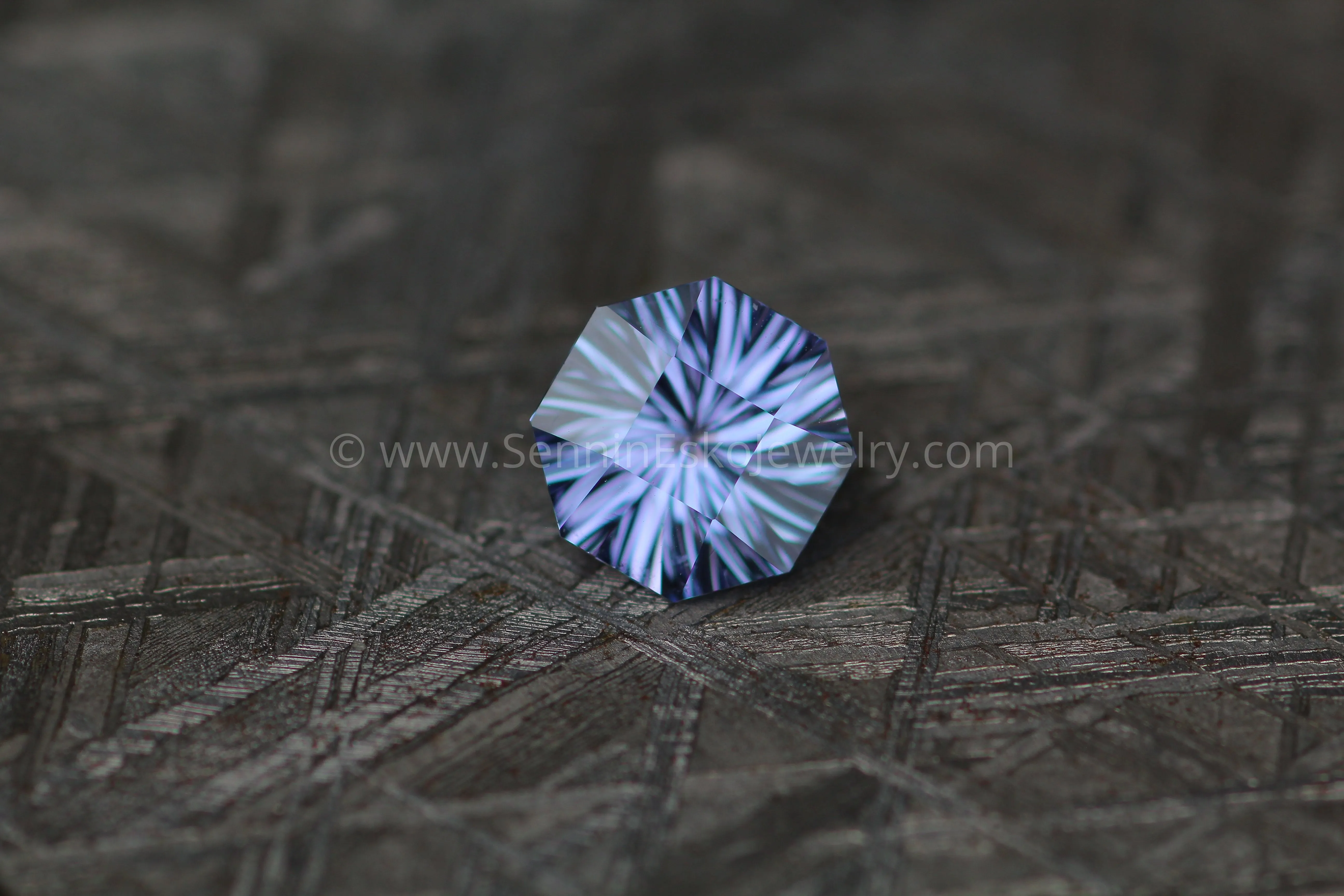 7.2mm Bluish Violet Tanzanite Octagon - 1.38 carats, 7.2x7.7mm - Fantasy Cut