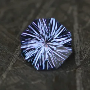 7.2mm Bluish Violet Tanzanite Octagon - 1.38 carats, 7.2x7.7mm - Fantasy Cut