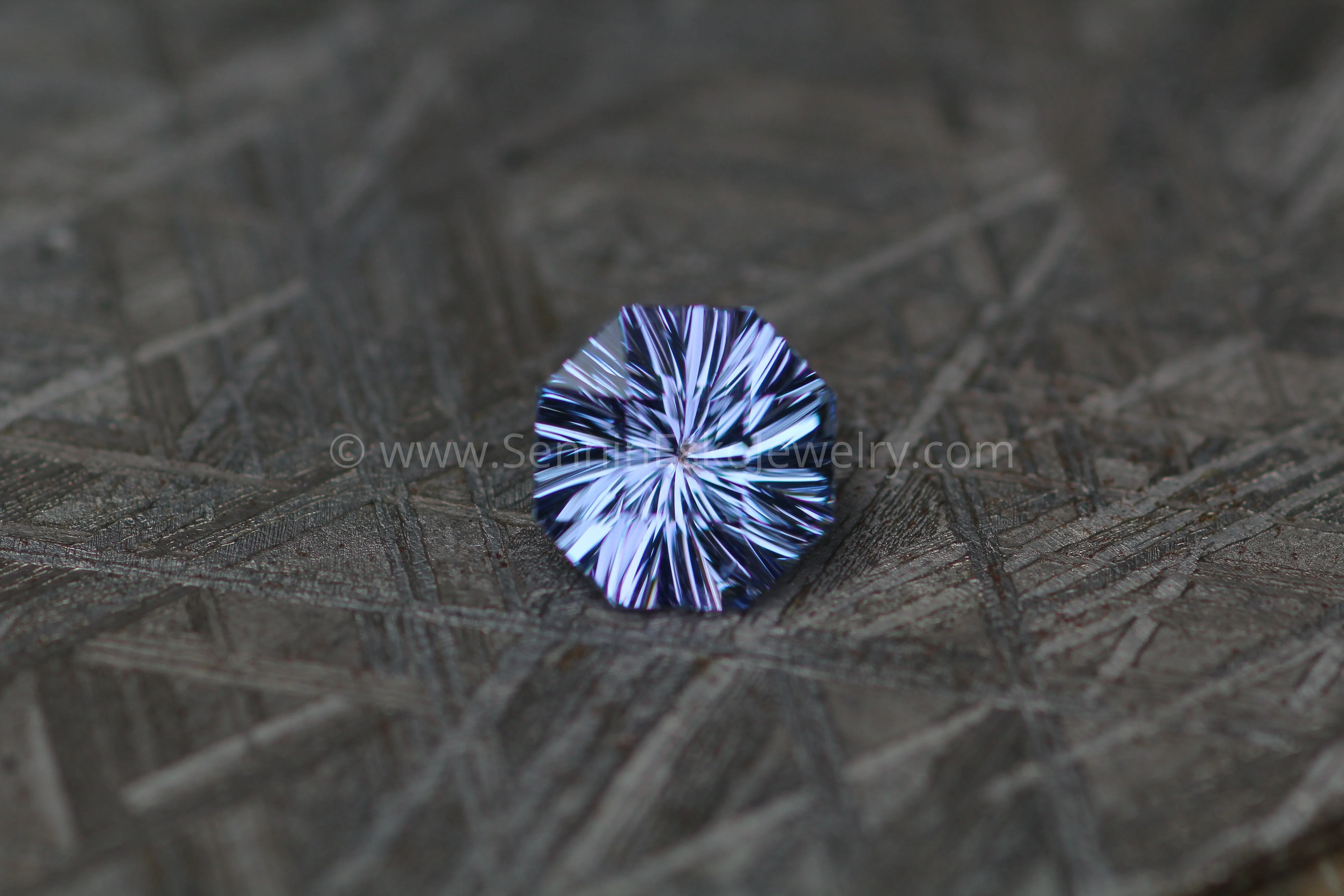 7.2mm Bluish Violet Tanzanite Octagon - 1.38 carats, 7.2x7.7mm - Fantasy Cut