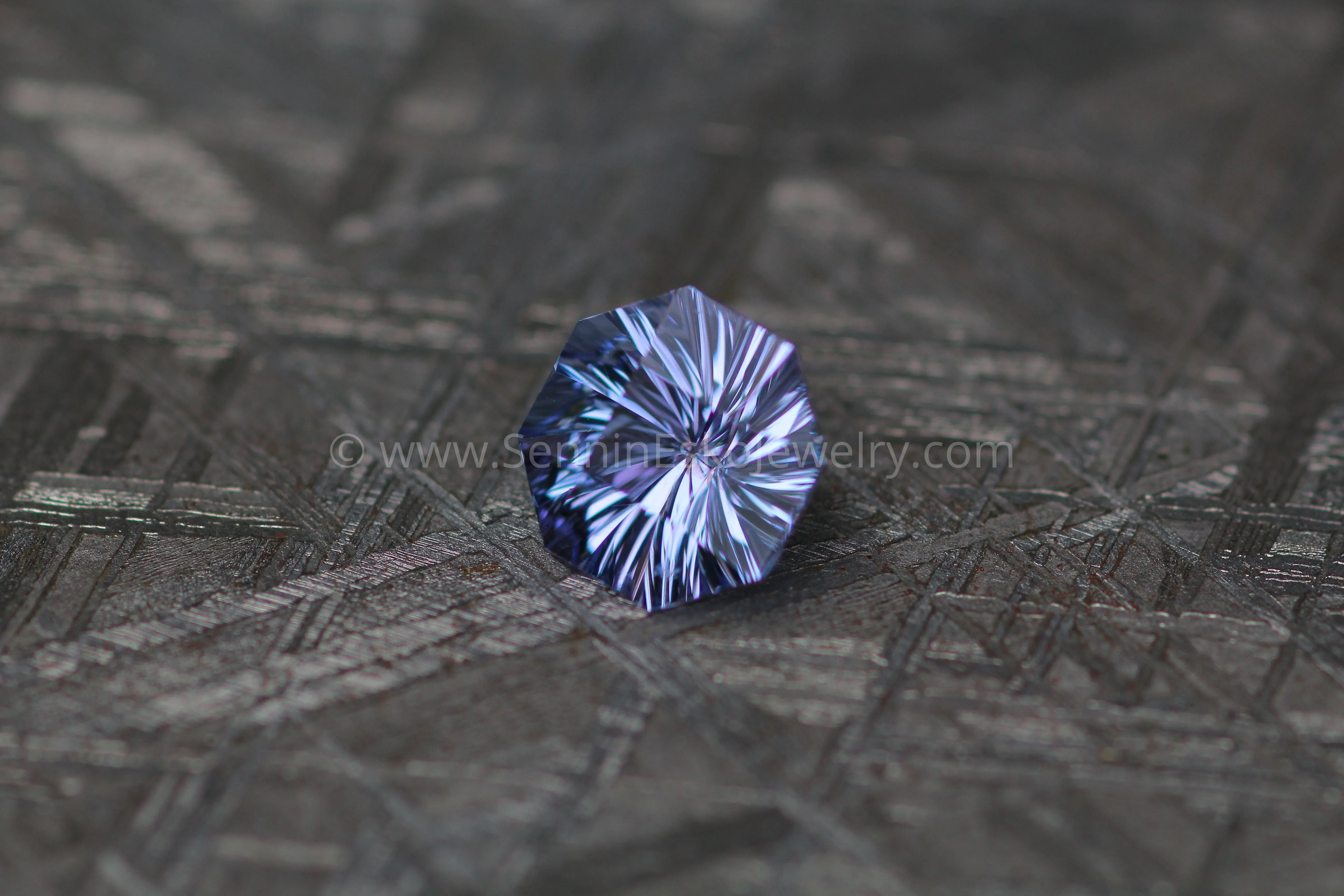 7.2mm Bluish Violet Tanzanite Octagon - 1.38 carats, 7.2x7.7mm - Fantasy Cut