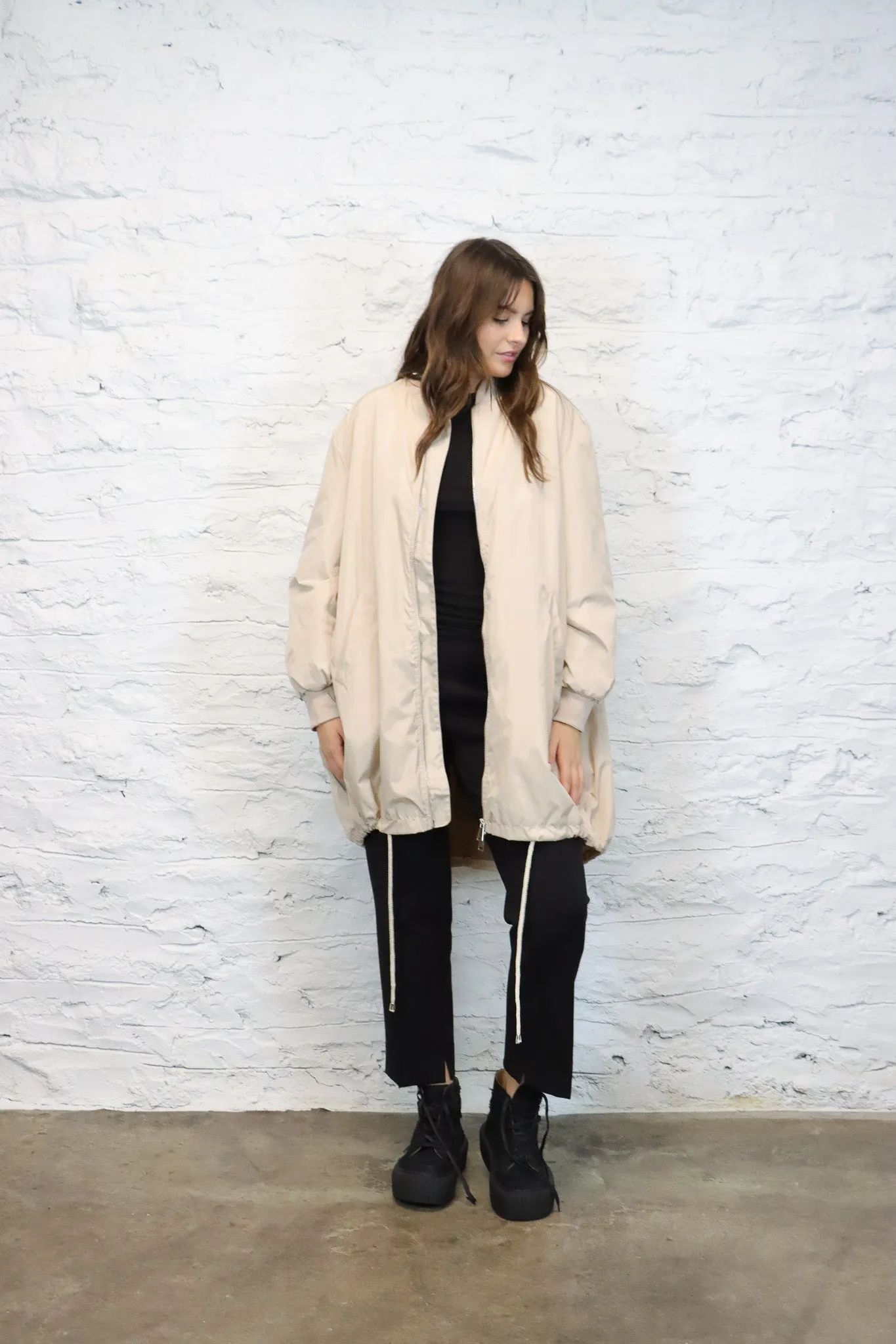 Amici by Baci Long Bomber Jacket