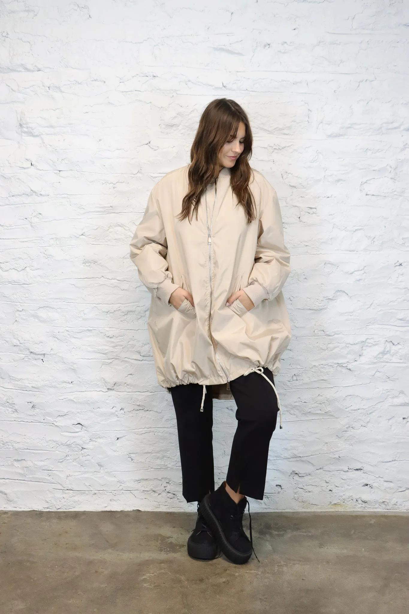 Amici by Baci Long Bomber Jacket