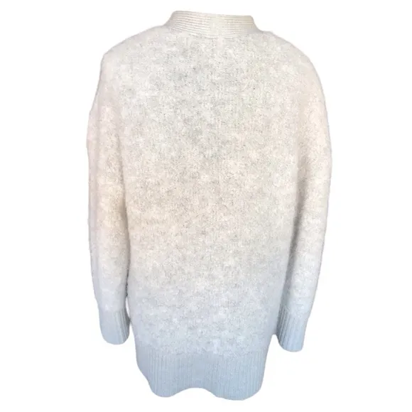 Banana Republic Oversized Safido Bouclé Cardigan in Light Heather Gray