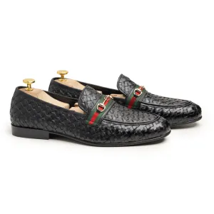 Black knitted loafers