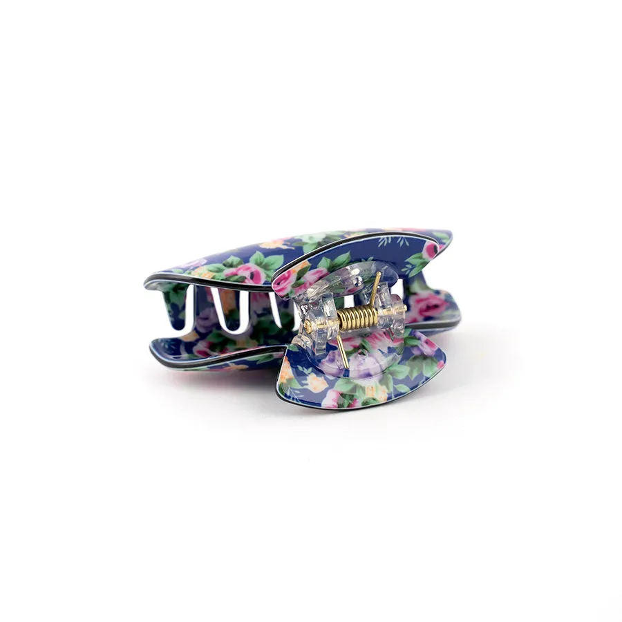 Blue Small Floral Hair Claw