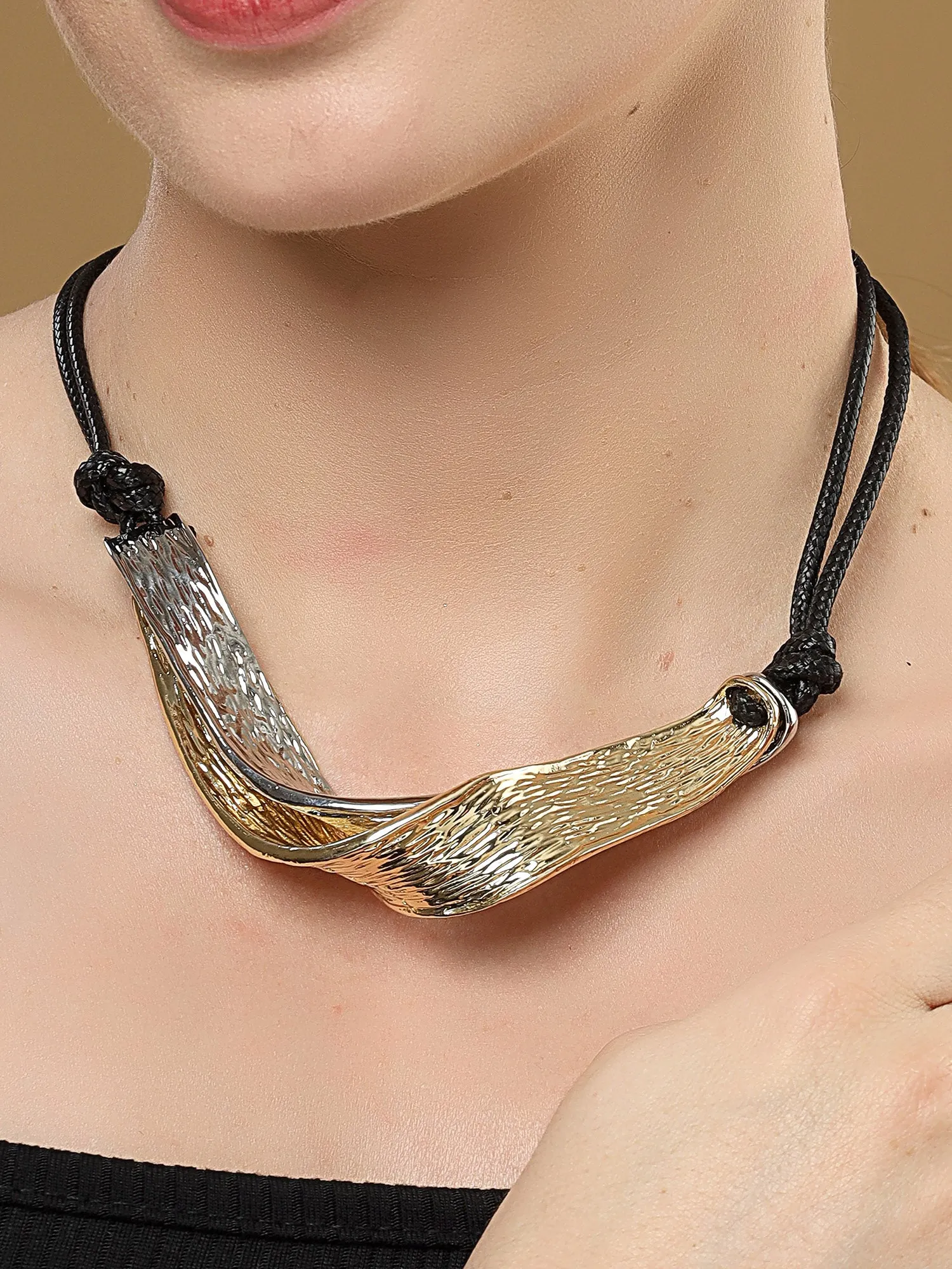 Bohey by KARATCART Gold and Silver Plated Necklace for Women