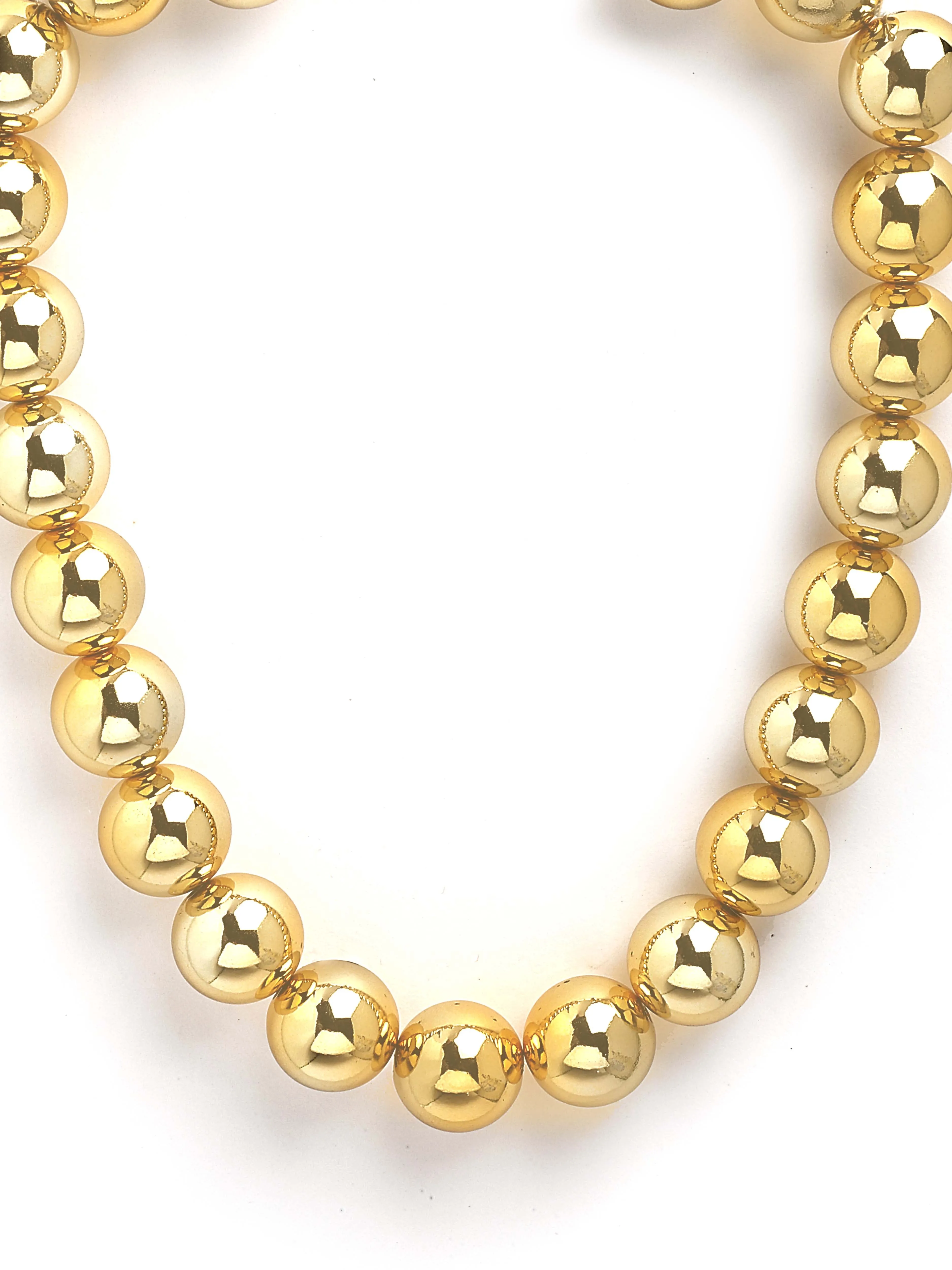 Bohey by KARATCART Gold-Plated Balls Link Necklace for Women