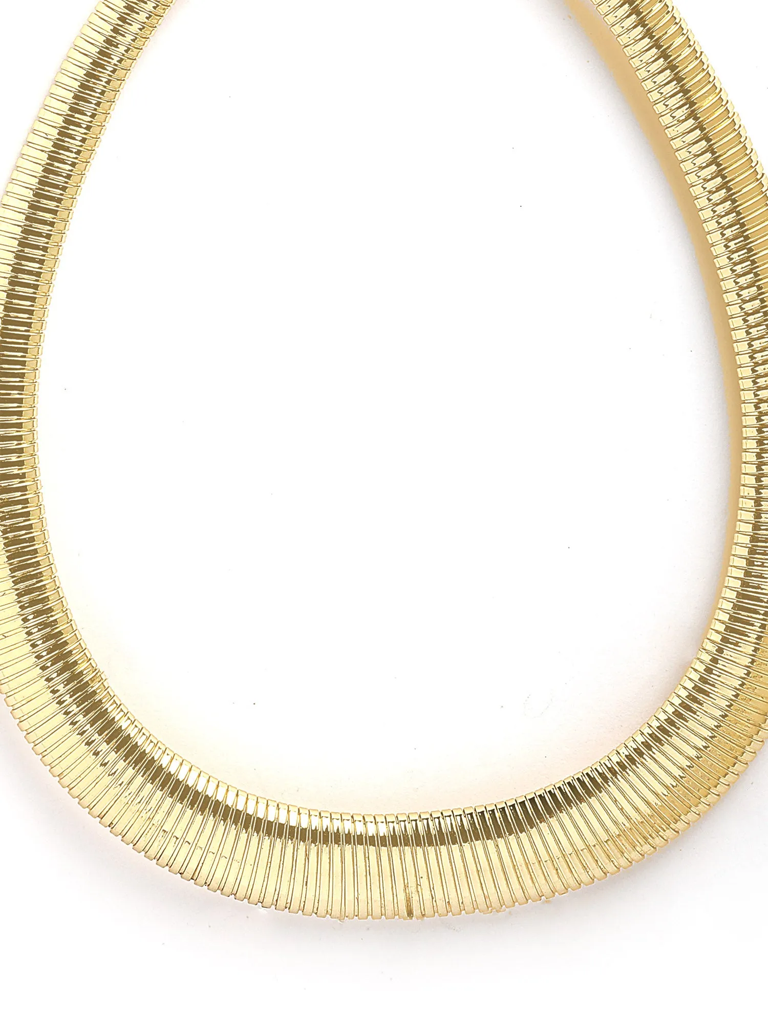 Bohey by KARATCART Gold-Plated Graduating Snake Chain Necklace for Women