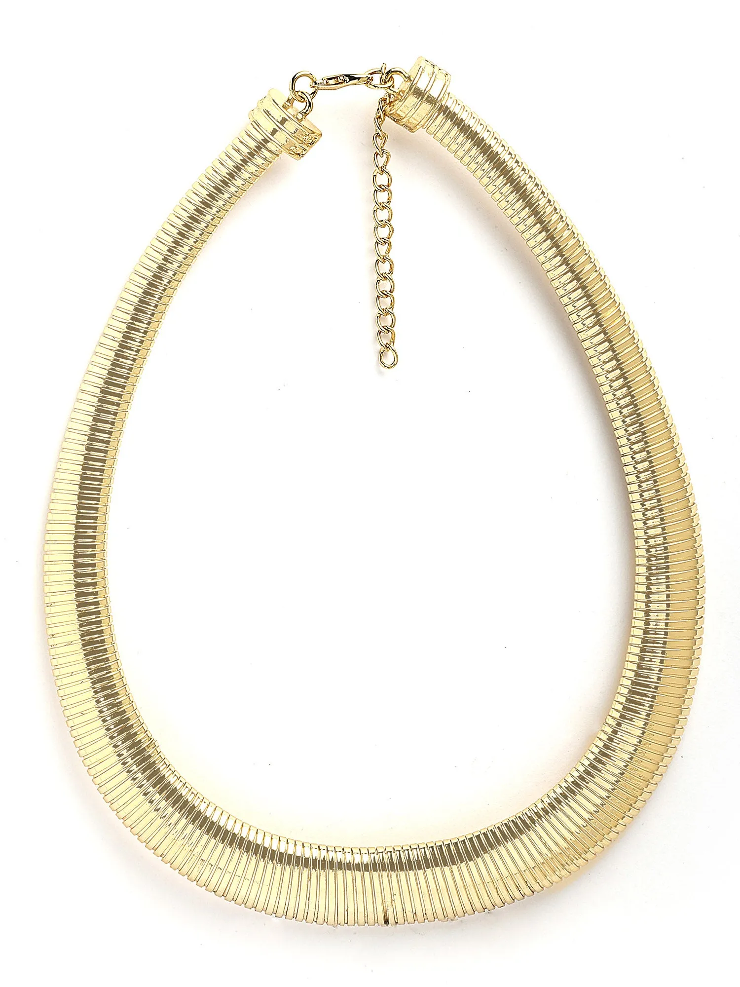 Bohey by KARATCART Gold-Plated Graduating Snake Chain Necklace for Women