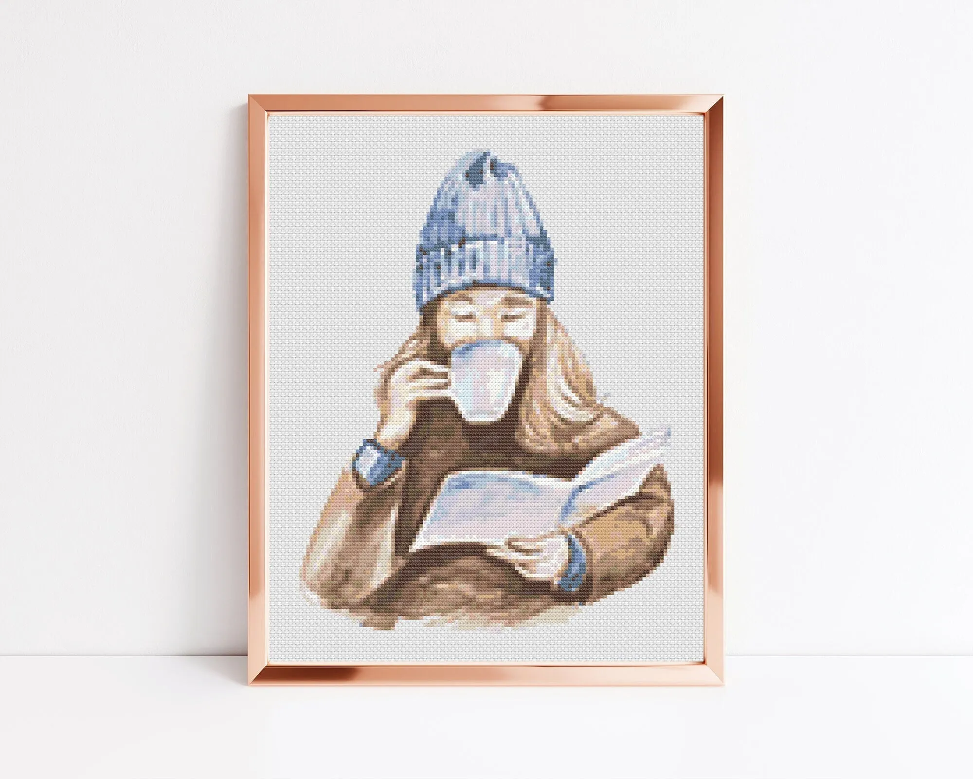 Book Reader Cross Stitch Pattern #673