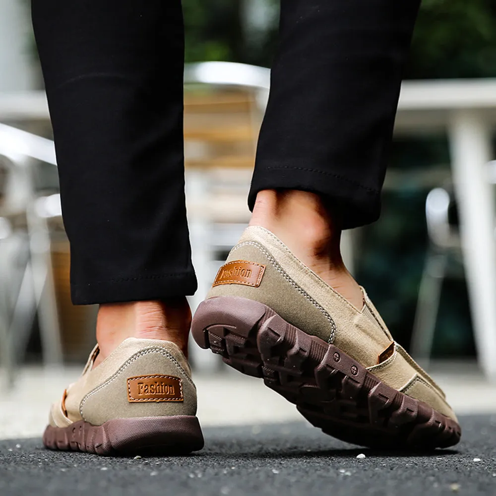 Casual Driving Loafers Slip on Canvas Shoes for Men | runandup