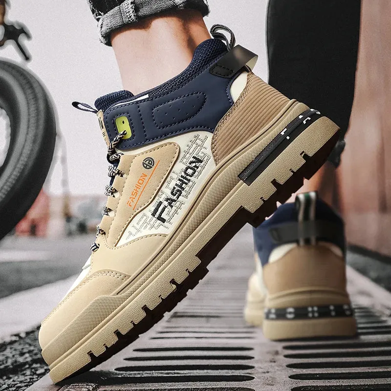 Casual Men's Vulcanized Sneakers – Soft Sole Walking Shoes