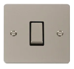 Click Define FPPN411BK Flat Plate 10AX Ingot 1-Gang 2-Way Plate Switch - Pearl Nickel (Black)