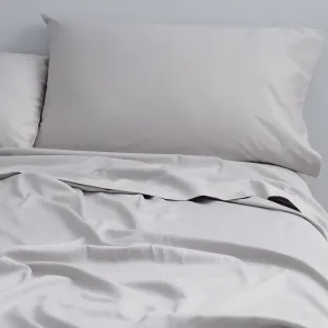 Cloud Linen 250 Thread Count Organic Cotton Sheet Sets - Silver