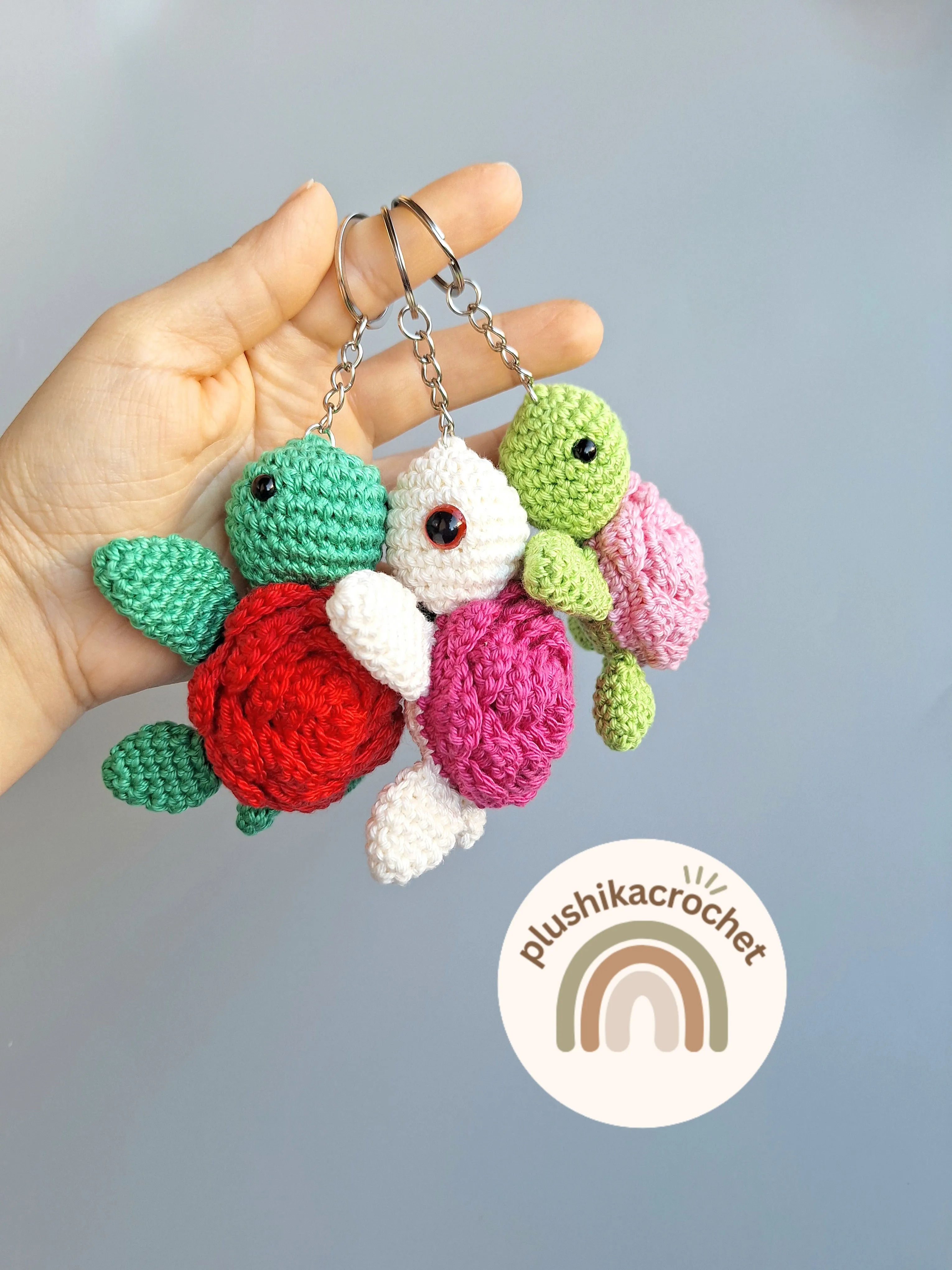 Crochet rose turtle Pattern, no sew rose turtle pattern, flower turtle amigurumi