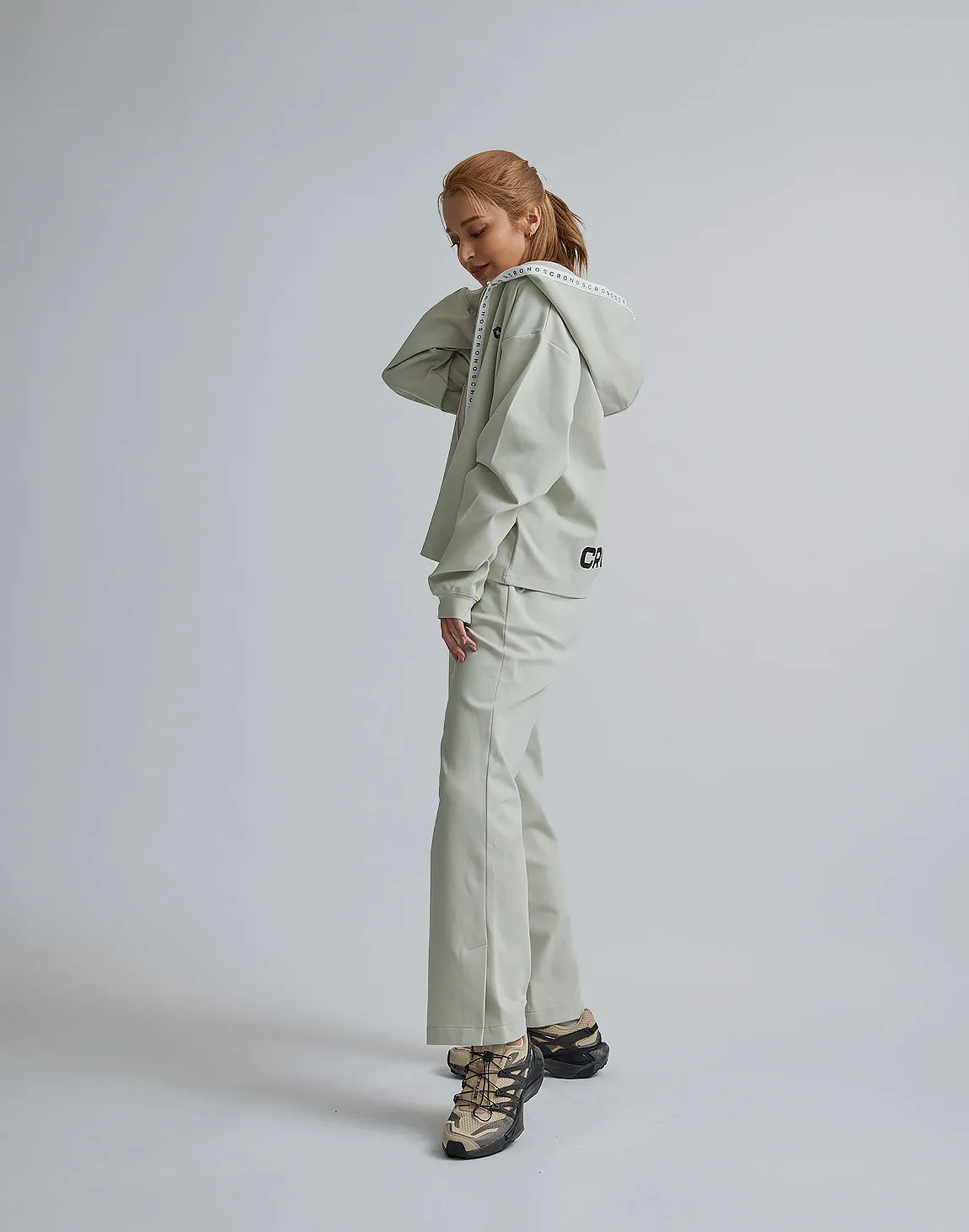 CRONOS WOMEN EASY CARE STRETCH PANTS【BEIGE】