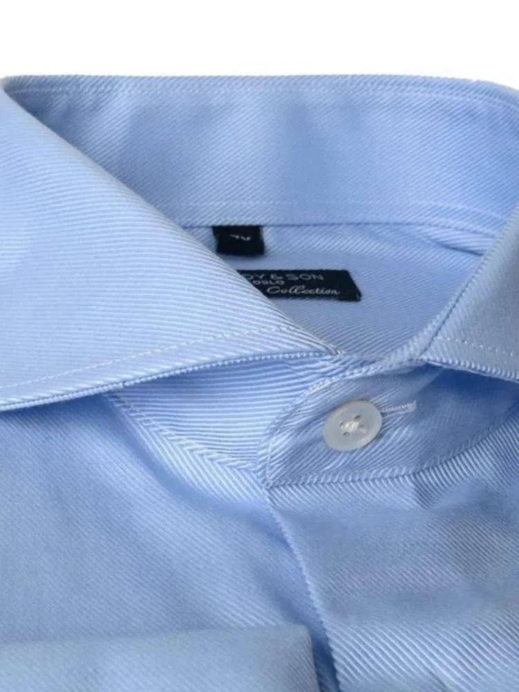 Cutaway Blue Premium Weave Shirt French Cuff
