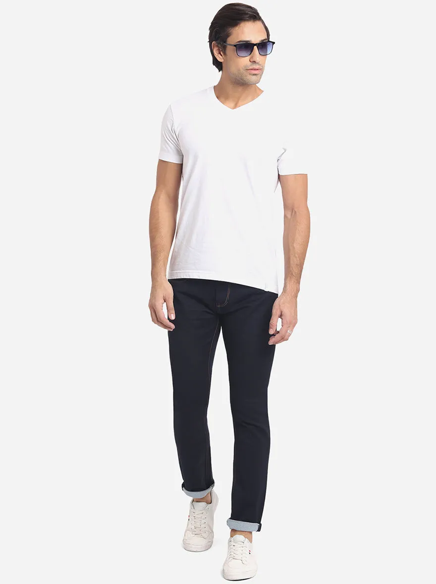Dark Blue Washed Slim Fit Jeans | JadeBlue