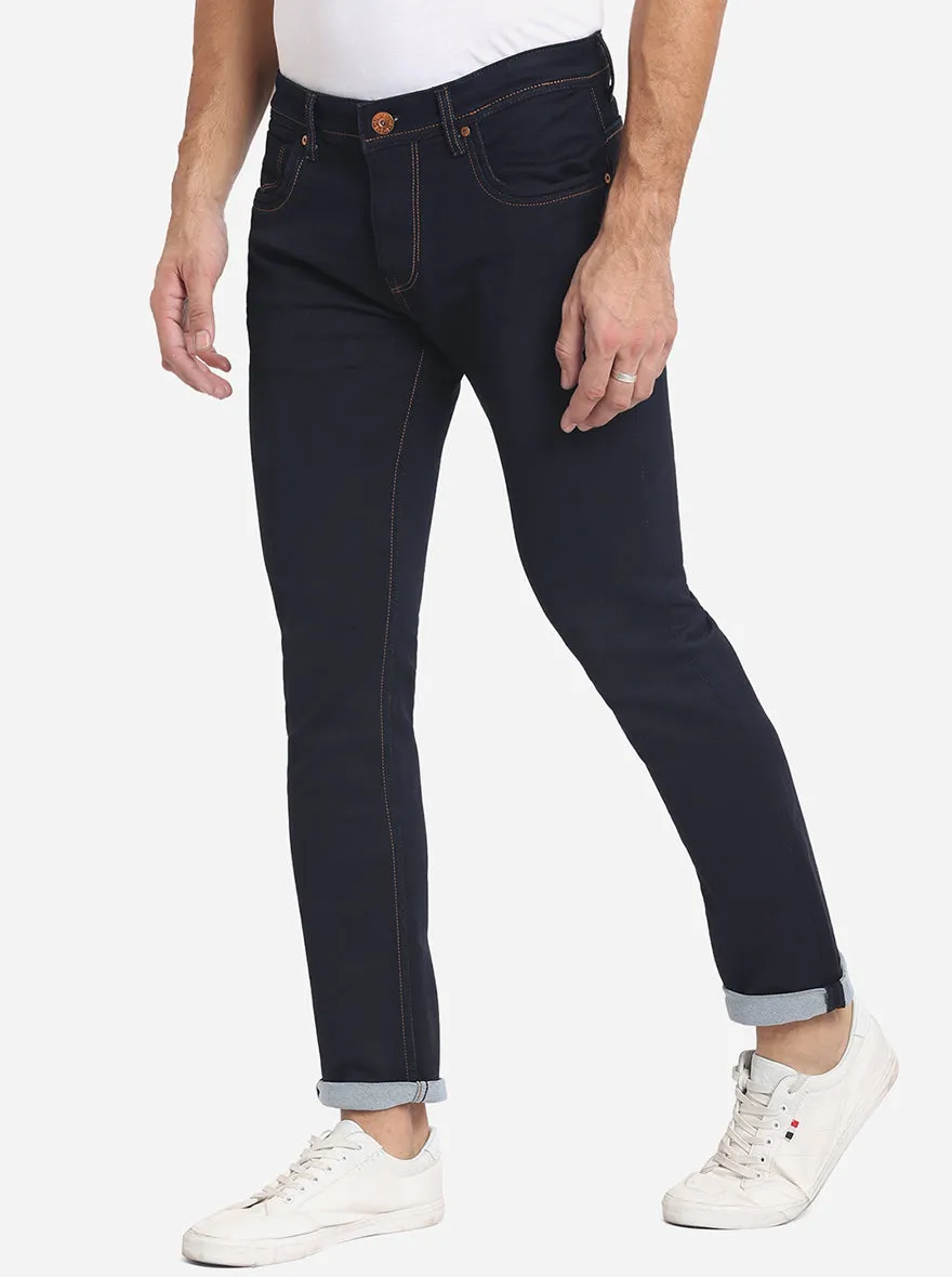Dark Blue Washed Slim Fit Jeans | JadeBlue