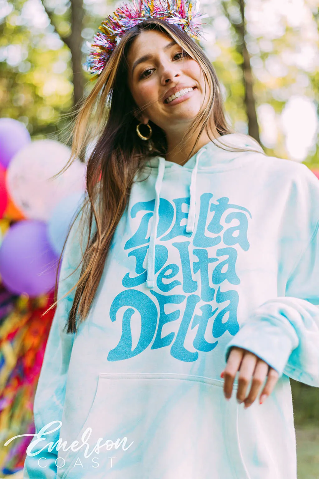 Delta Delta Delta Funky Easy Breeze Hoodie