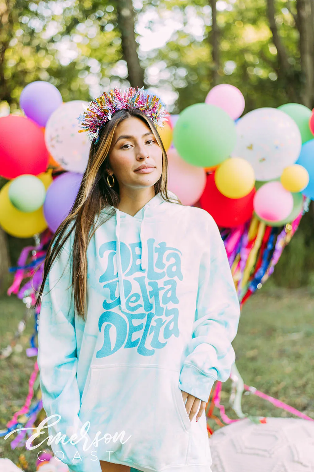Delta Delta Delta Funky Easy Breeze Hoodie