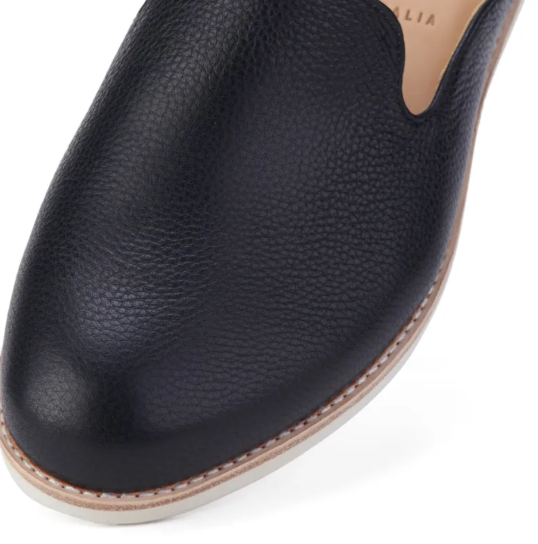 Derby Mule Black Tumble