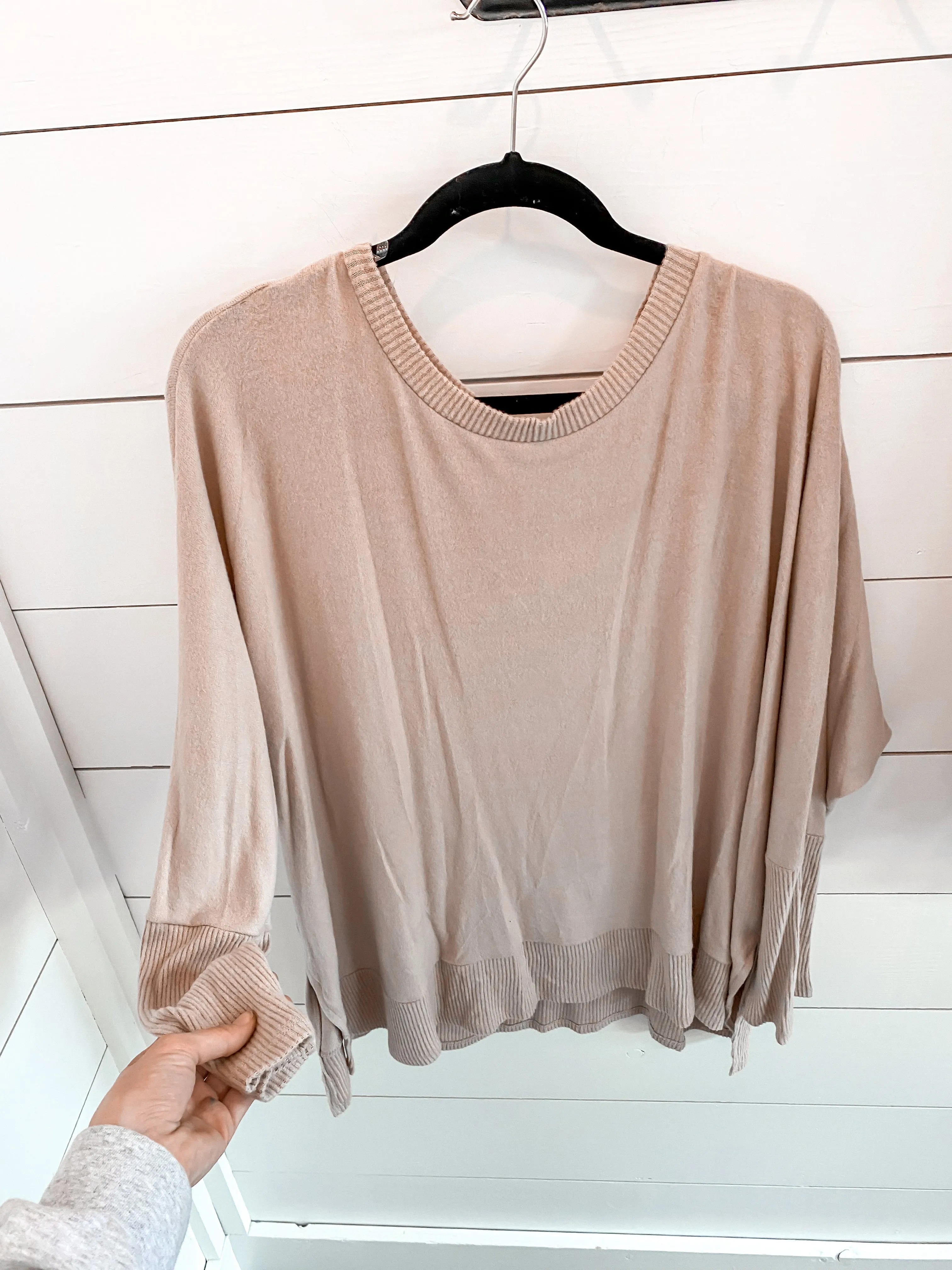 Easy Choice Curvy Dolman Top