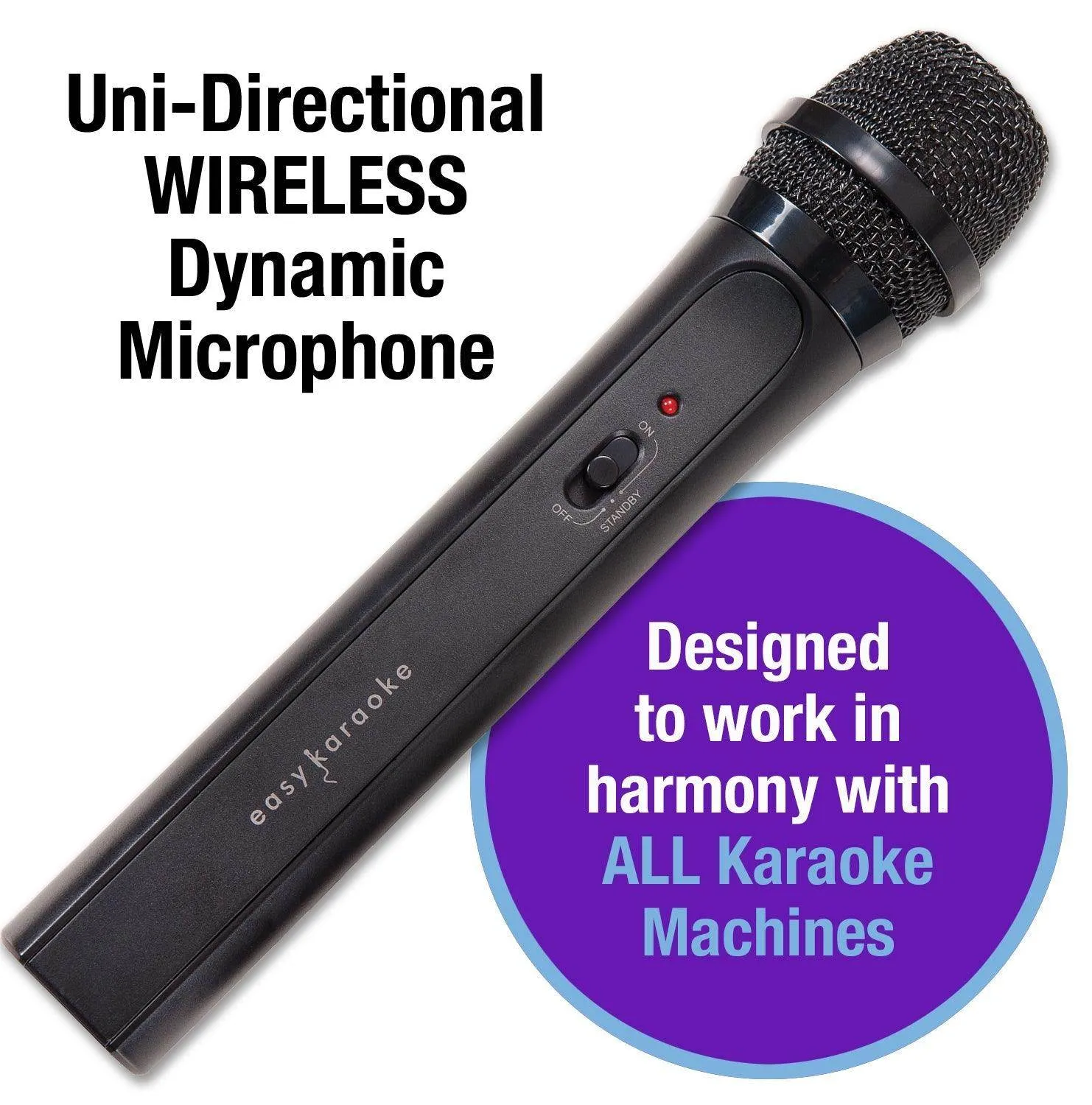 Easy Karaoke Wireless Microphone ~ Black