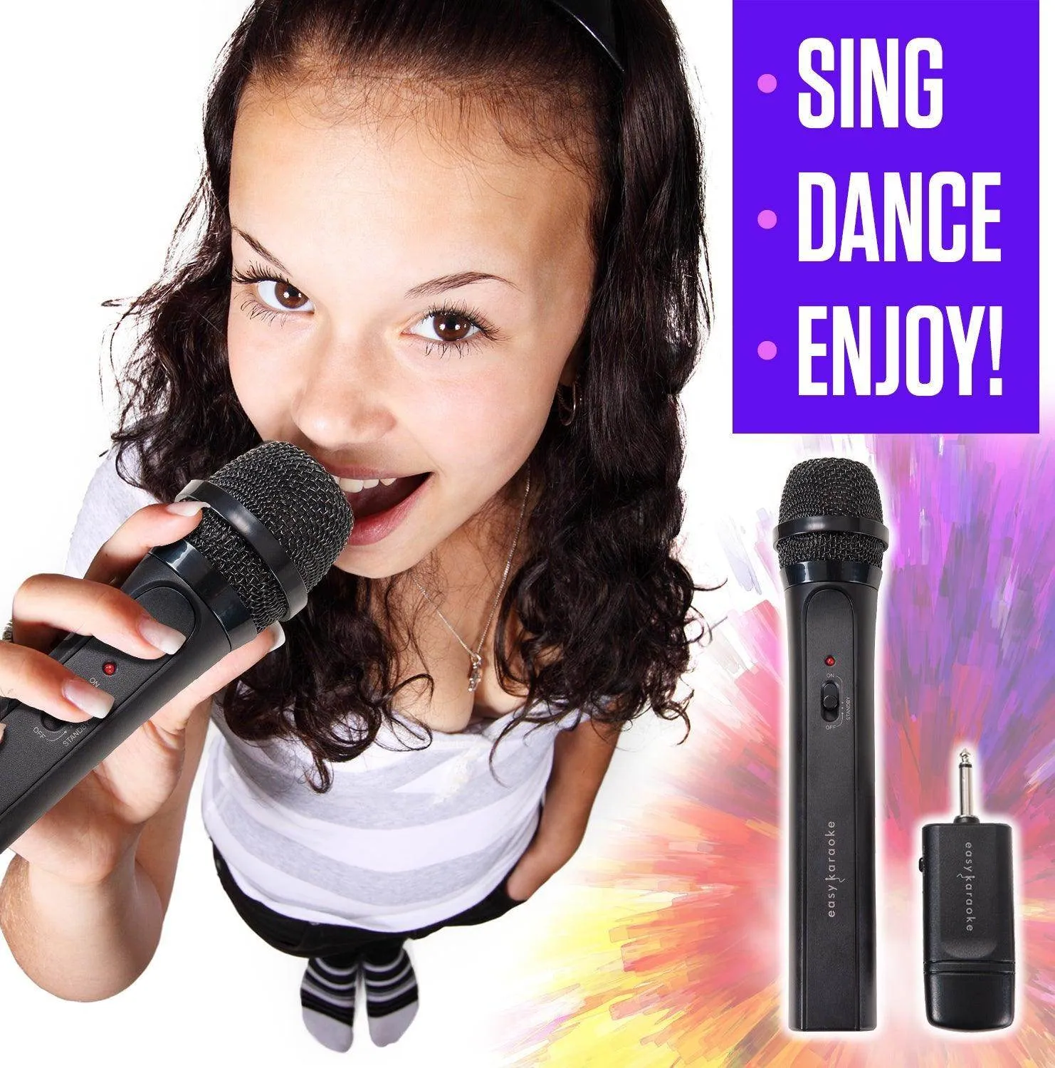 Easy Karaoke Wireless Microphone ~ Black
