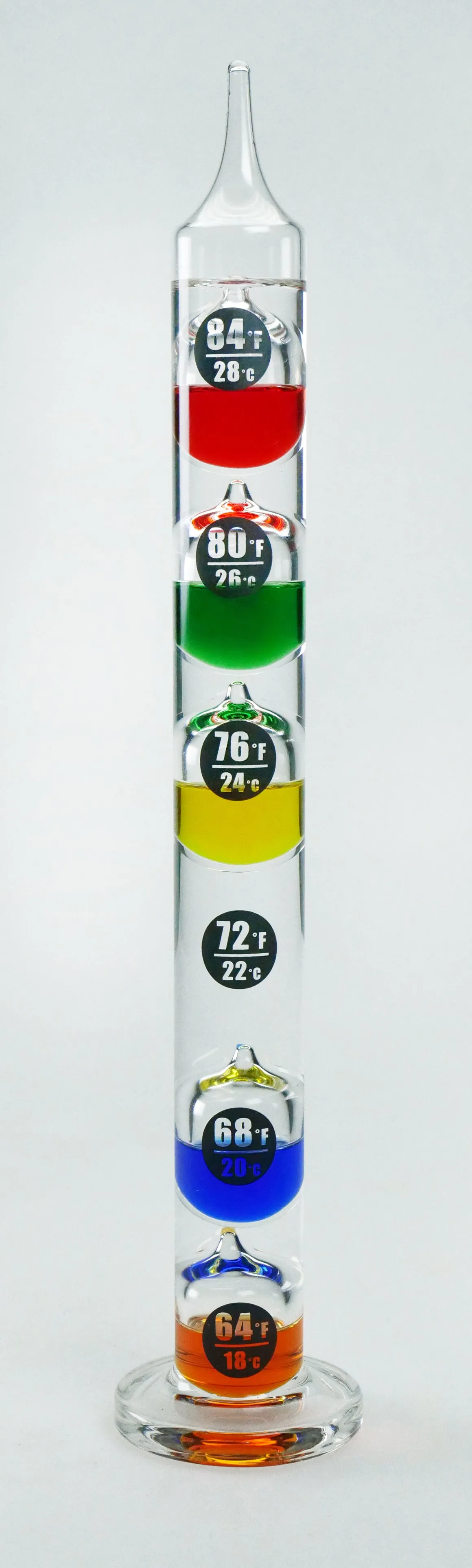 EASY READ 13" Tall Galileo Thermometer