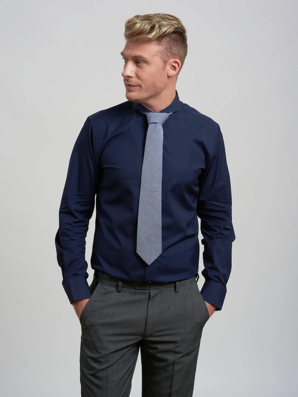 Extreme Cutaway Navy Easy-Iron Shirt