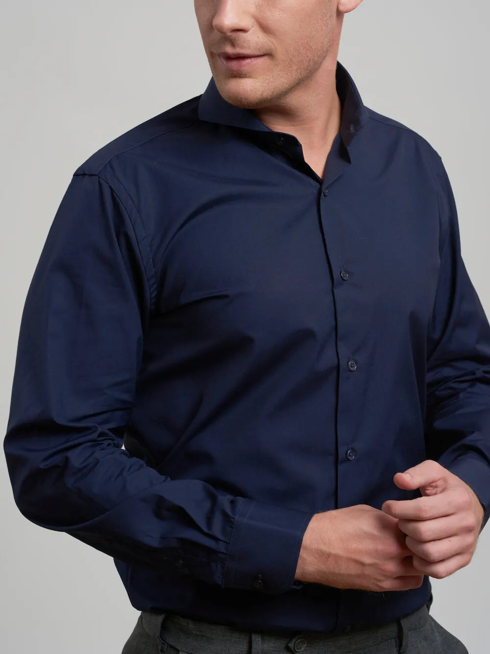Extreme Cutaway Navy Easy-Iron Shirt