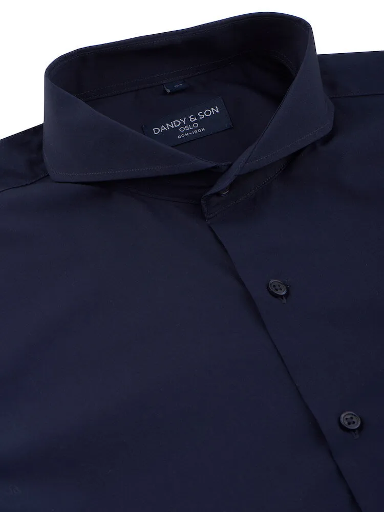 Extreme Cutaway Navy Easy-Iron Shirt