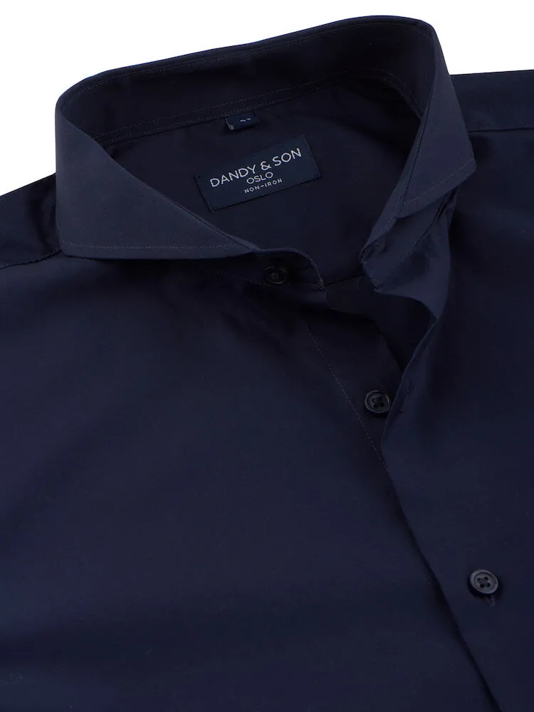 Extreme Cutaway Navy Easy-Iron Shirt