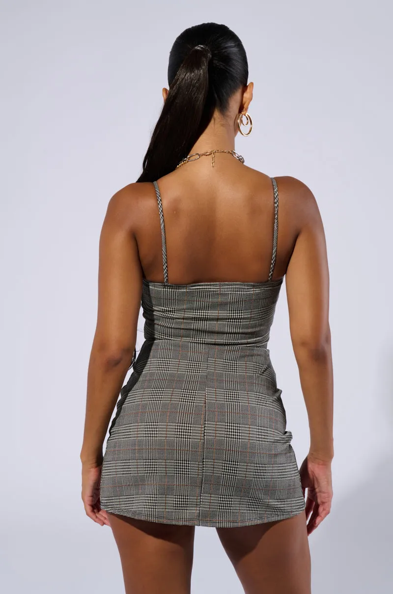 FELT CUTE PLAID ROMPER