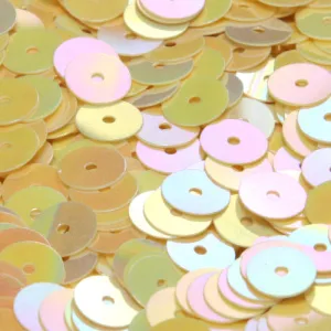 Flat Round Sequin #559 Light Orange (Opaque Iris)